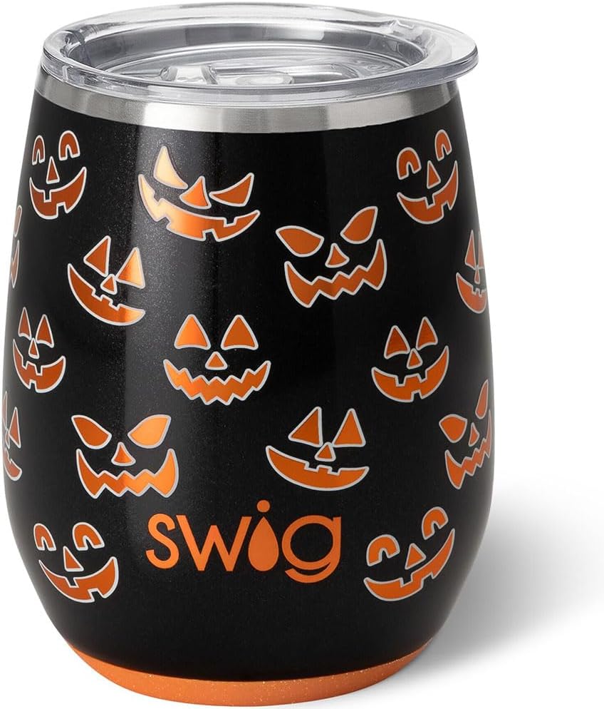 Swig – Vaso de vino de 14 onzas, vaso de vino aislado con tapa, apto para lavavajillas, vasos de vino de acero inoxidable para mujeres, copas de