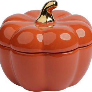 Plato de cerámica antiadherente en forma de calabaza  Mini tazón con asas y tapa  Ollas de vajilla modernas y creativas para servir, cocinar y Plato de cerámica antiadherente en forma de calabaza  Mini tazón con asas y tapa  Ollas de vajilla modernas y creativas para servir, cocinar y