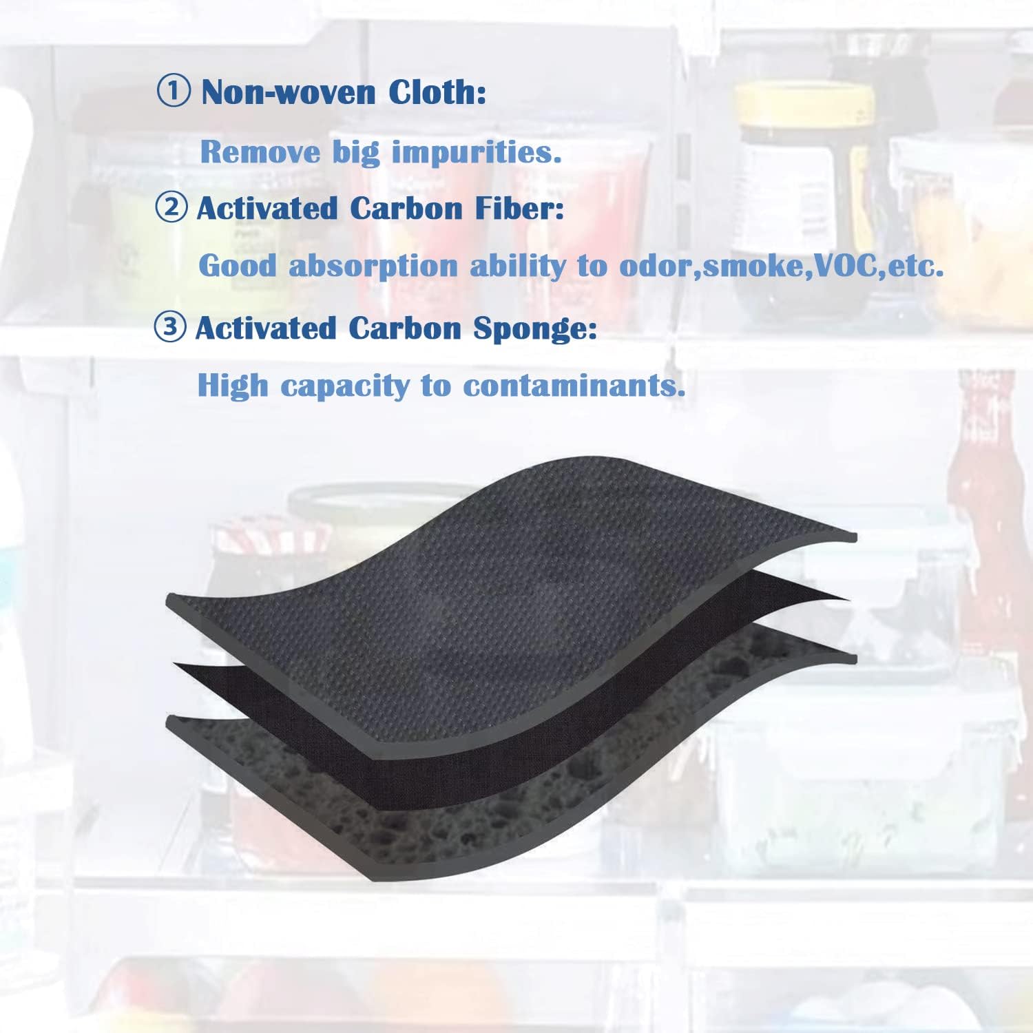Filtro de aire fresco de repuesto para refrigerador Whirlpool W10311524 AIR1, paquete de 2