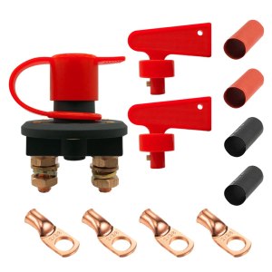 Ampper Kit de interruptor de desconexión de batería, interruptor de batería maestro de apagado de energía para automóviles marinos, barcos, Ampper Kit de interruptor de desconexión de batería, interruptor de batería maestro de apagado de energía para automóviles marinos, barcos,