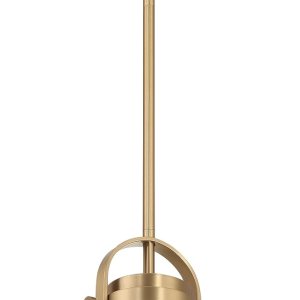 Robert Stevenson Lighting Arte – Lámpara de techo industrial de 2 tonos de metal, blanco y dorado Robert Stevenson Lighting Arte – Lámpara de techo industrial de 2 tonos de metal, blanco y dorado