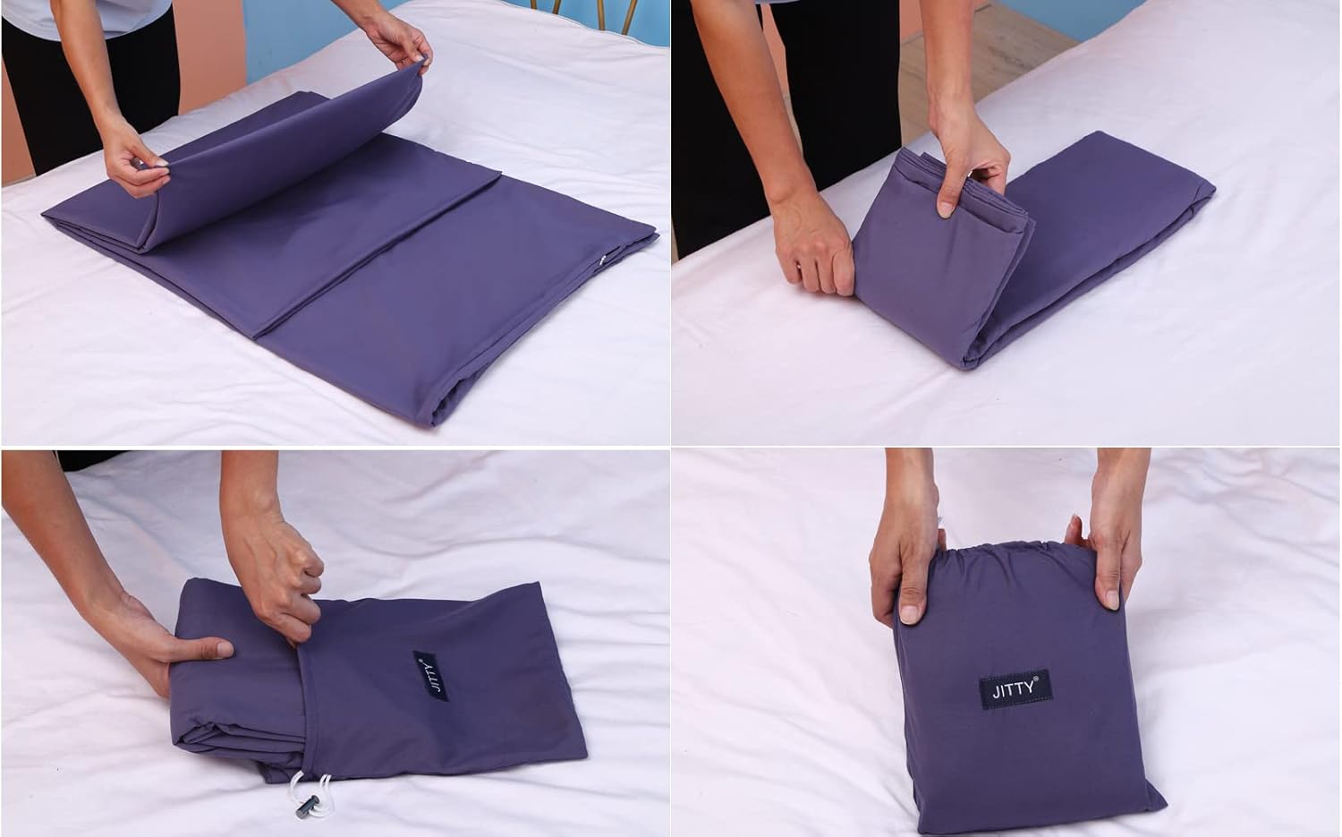 JITTY Sábana de viaje para bolsa de dormir para negocios, camping, mochileros, senderismo, escalada de montaña, hogar, hostales, tren, 83 x 45