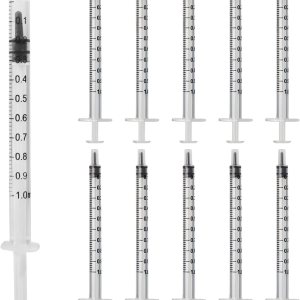 Paquete de 10 jeringas de plástico de 0.0 fl ozcc de jeringa de medición de líquidos, selladas individualmente con medición para laboratorios Paquete de 10 jeringas de plástico de 0.0 fl ozcc de jeringa de medición de líquidos, selladas individualmente con medición para laboratorios