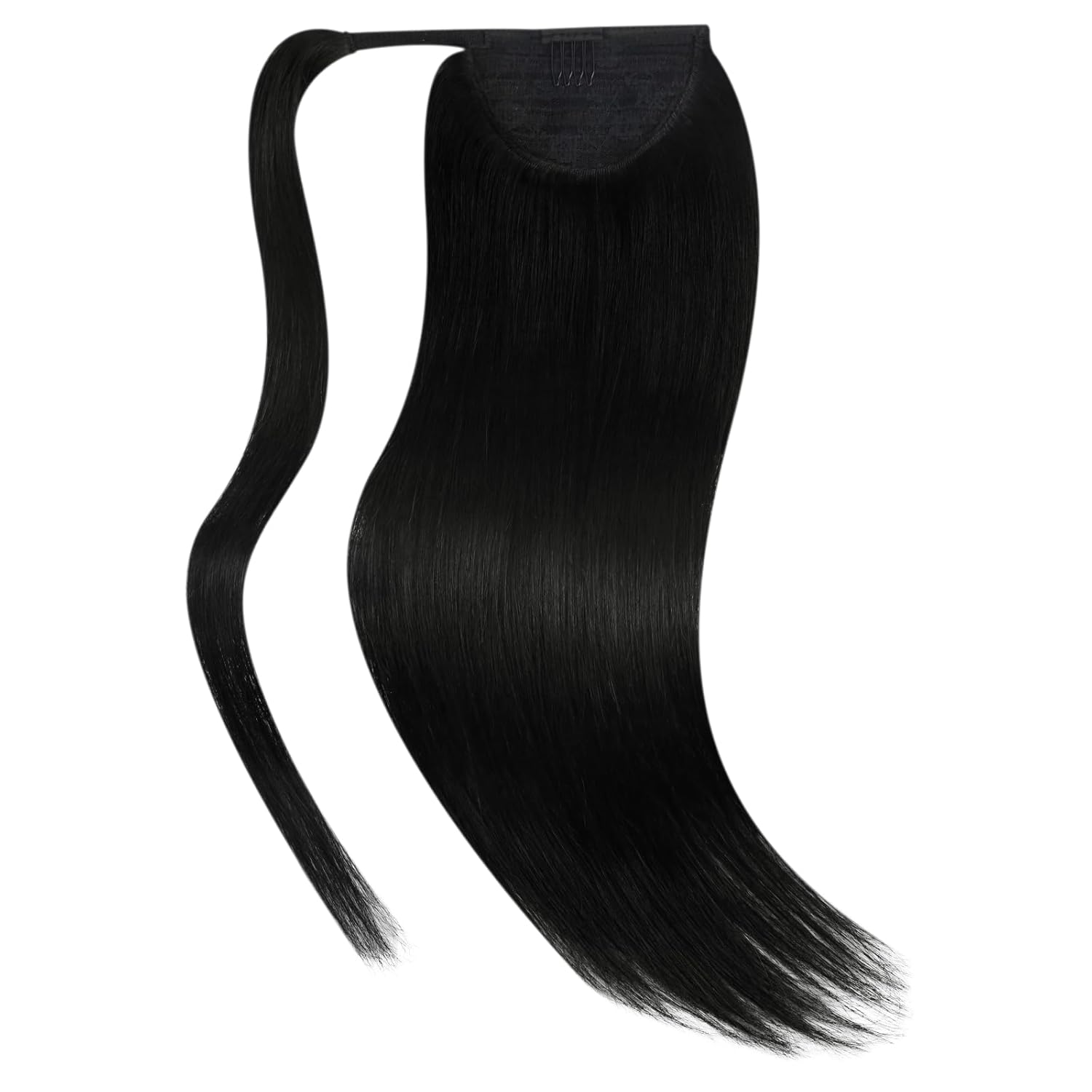 VeSunny – Extensiones de cabello humano remy lacio de 14 a 24 pulgadas, con clip para cola de caballo, juego de extensiones de cabello humano de