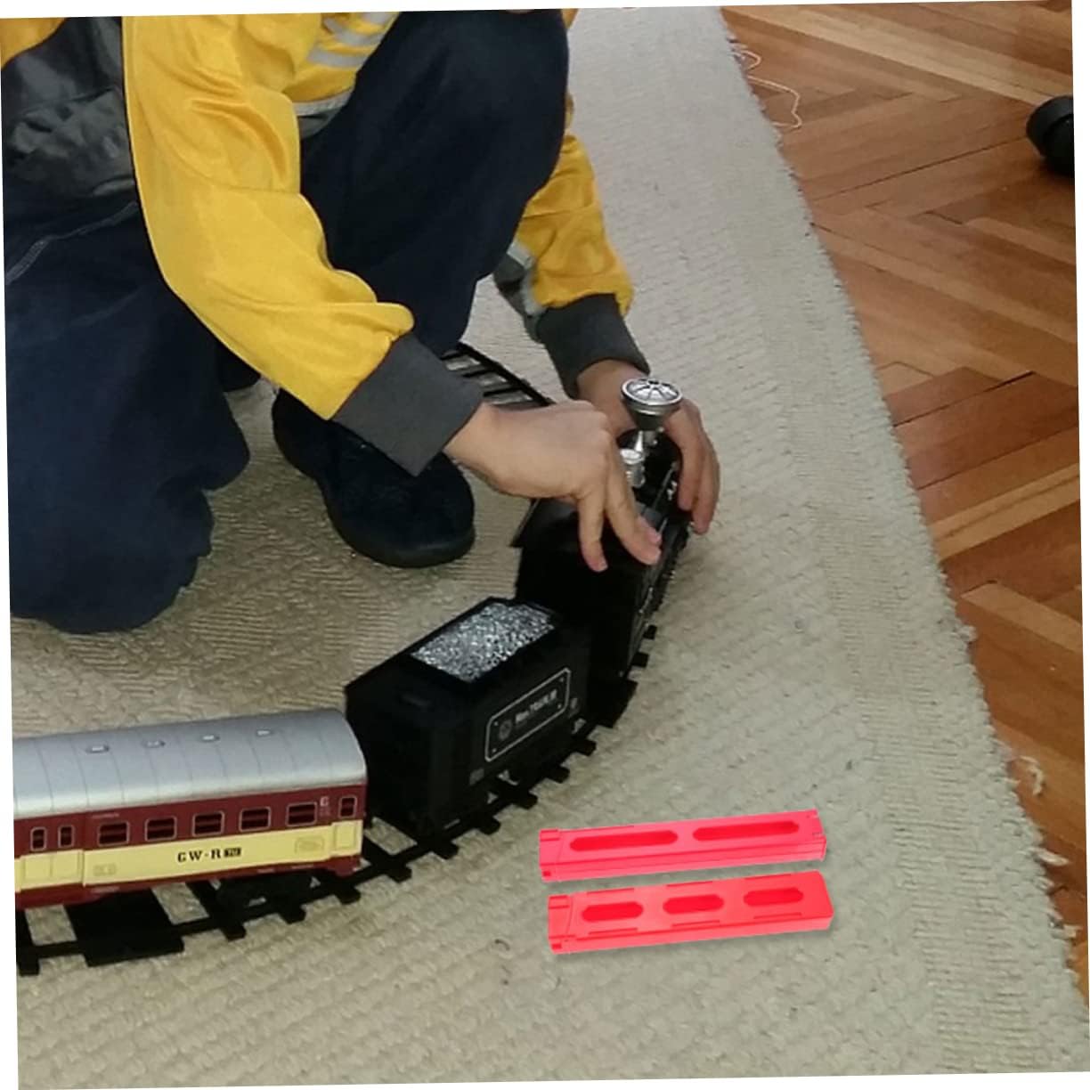 TOYANDONA Juguetes de tren de 3 piezas, cargador automático de tarjetas de dominó, tren de juguete de tren de juguete para niños, mesa de tren de
