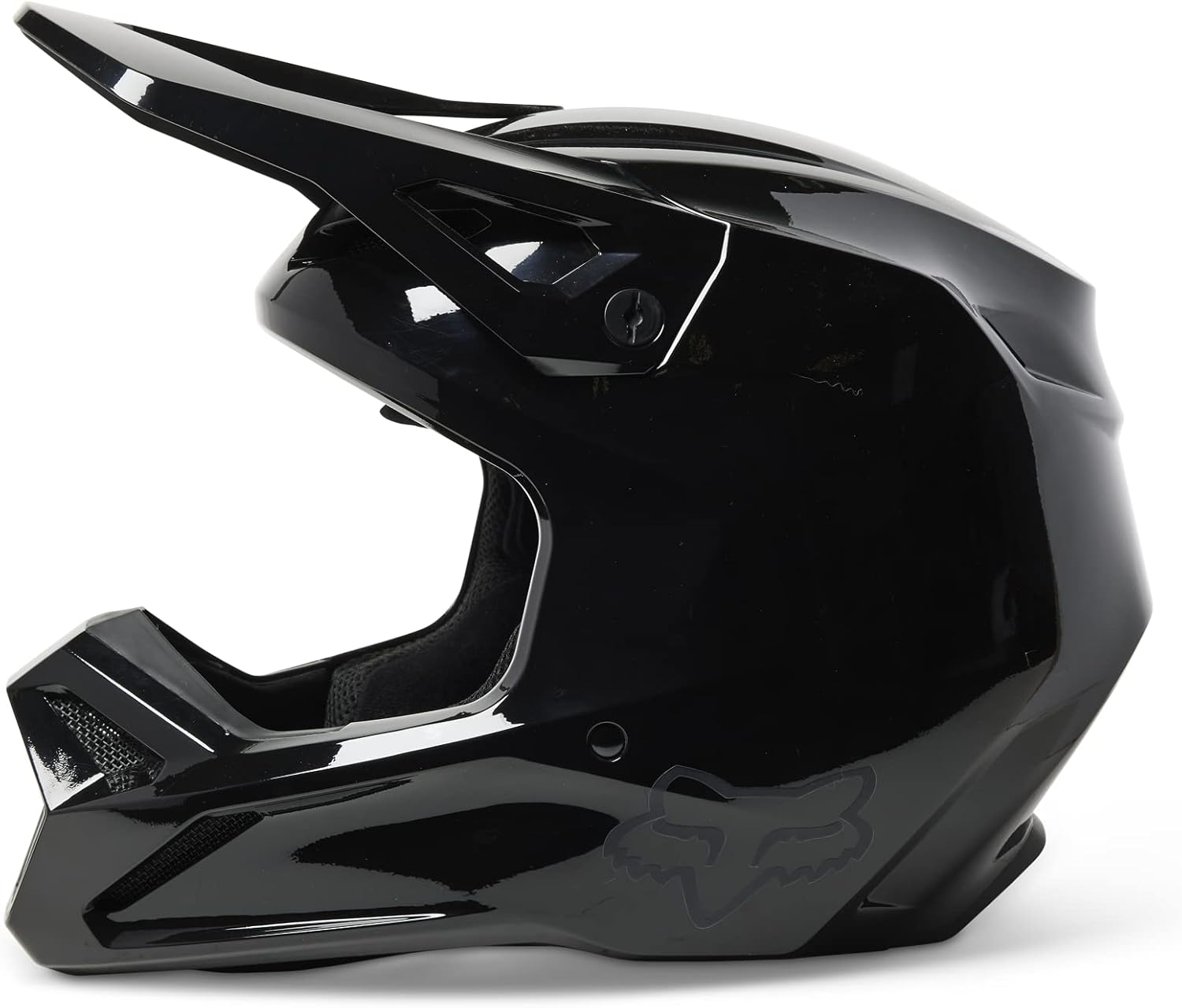 Fox Racing Casco de motocross V1, negro, talla M