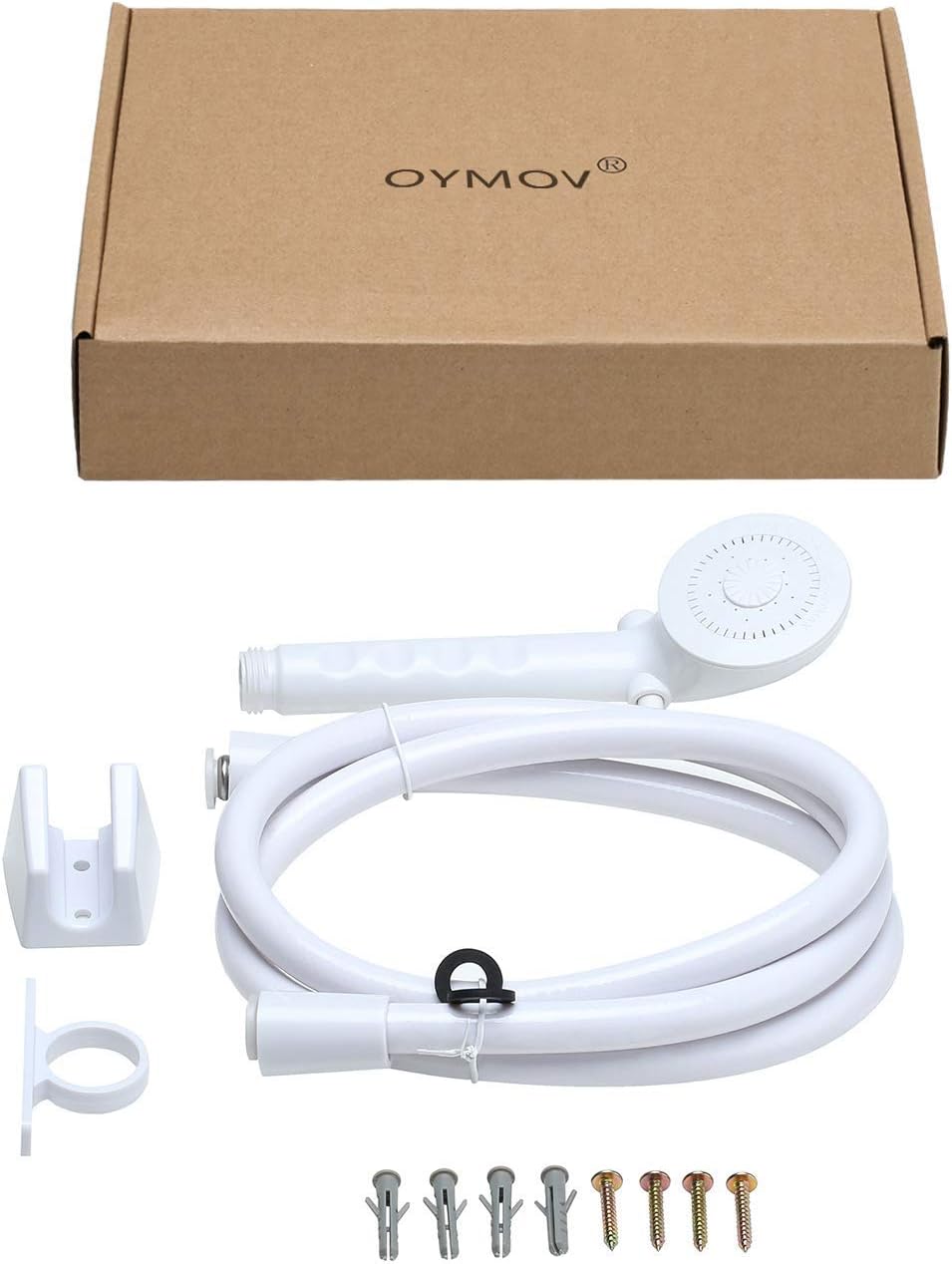 OYMOV Cabezal de ducha de RV con manguera, kit de ducha no metálico para exteriores con función de pausa para caravanas, quintas ruedas, casas