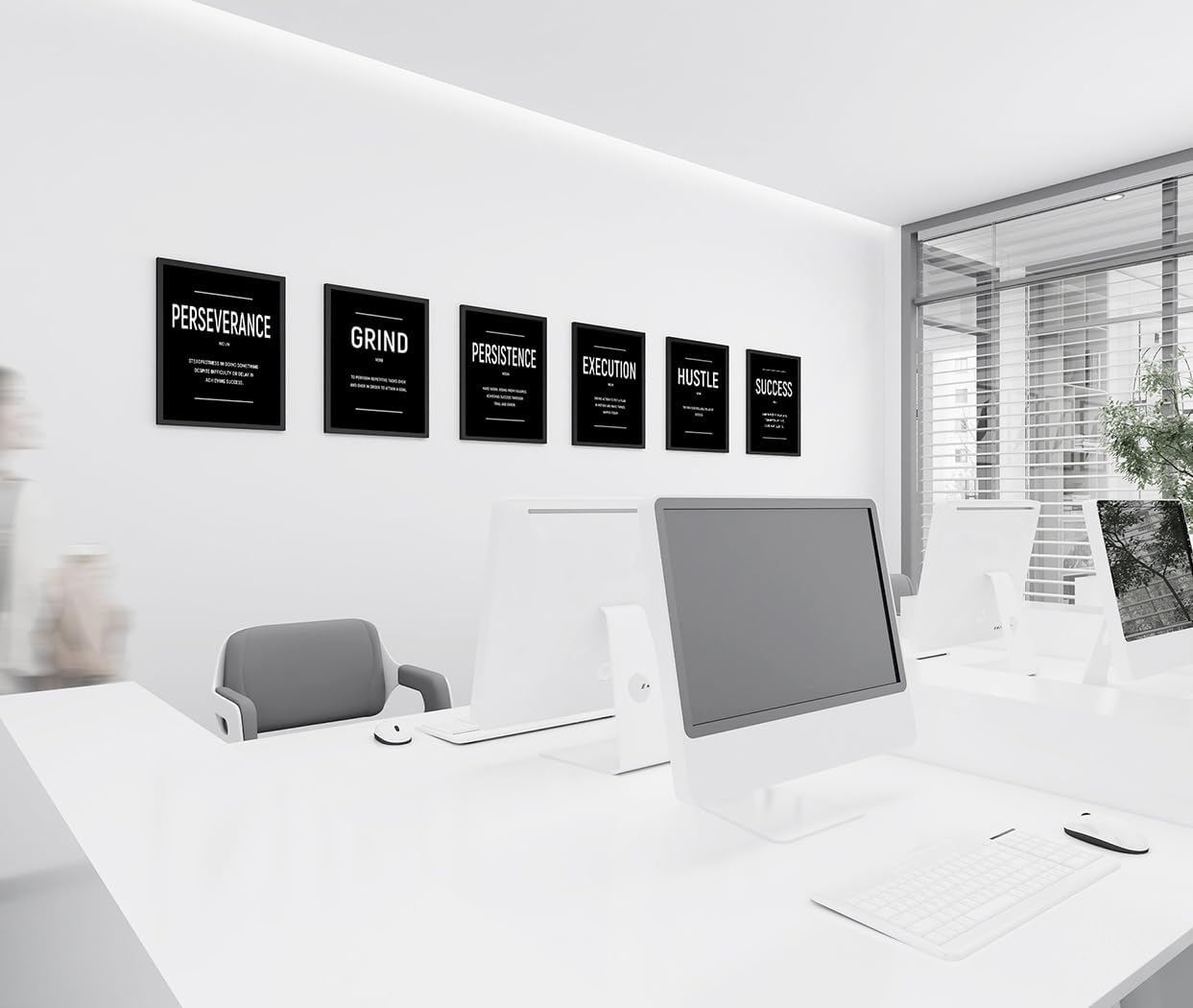 GIFTSFARM Arte de pared inspirador, arte de pared motivacional, citas de afirmaciones positivas y refranes, carteles para decoración de pared de