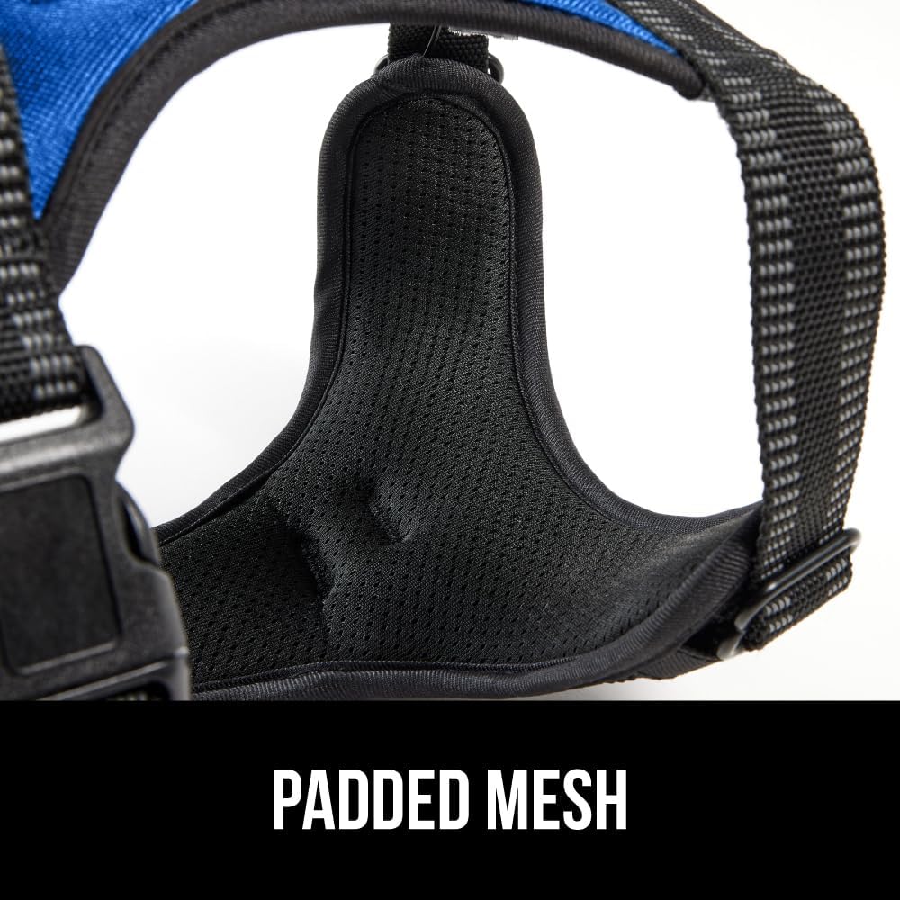 Gorilla Grip Arnés cómodo y duradero sin tirones para perro con asa, clips de correa para mascotas en el pecho o la espalda para caminar, chaleco de