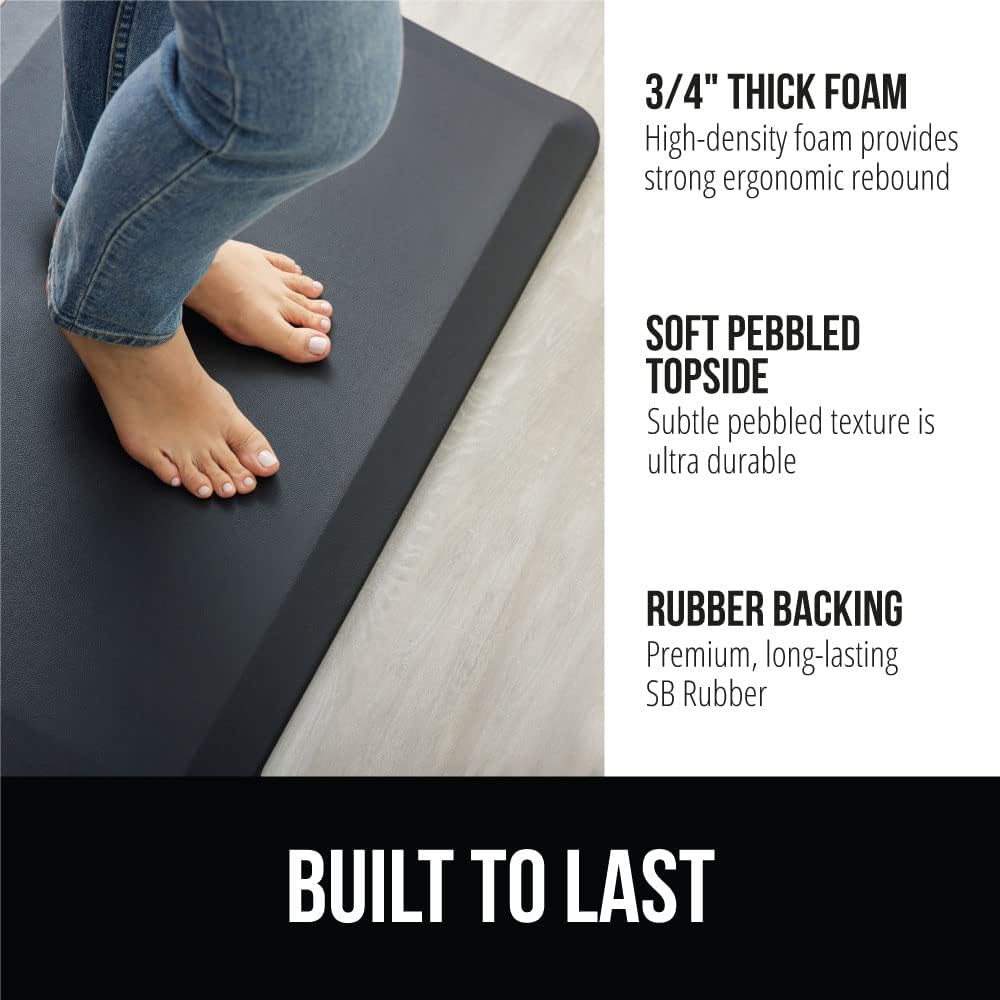 Gorilla Grip – Tapete acolchado antifatiga para cocina y más, grueso y ergonómico, cubierta impermeable resistente a los arañazos, de espuma,