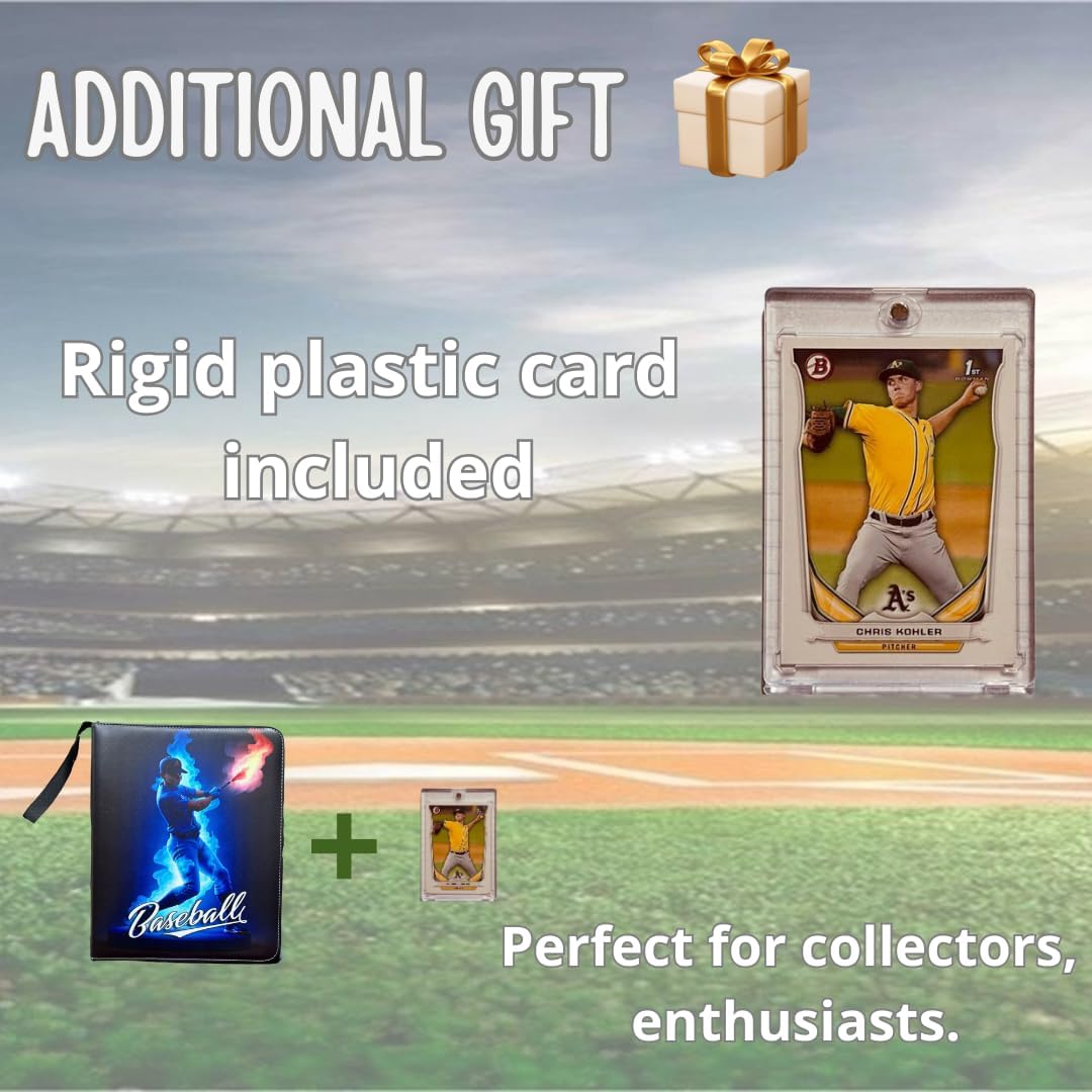 Carpeta de una pieza para tarjetas deportivas, libro de tarjetas de béisbol con soporte para tarjetas, carpeta de béisbol para tarjetas