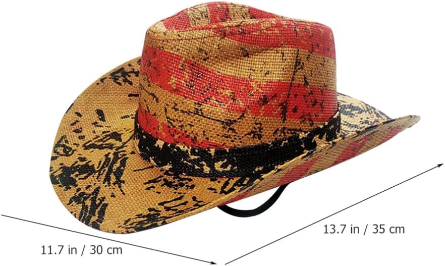 VILLCASE Sombrero de verano de paja para el día de la independencia, playa, Panamá, sombrero clásico de jazz para hombres y mujeres, 4 de julio
