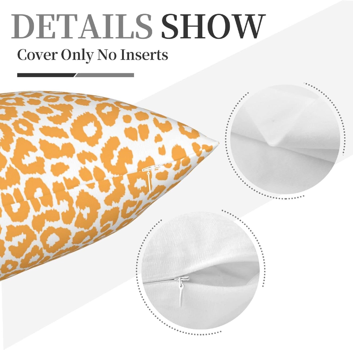 Funda de almohada amarilla con estampado de leopardo simple, refrescante para todas las estaciones, con cremallera oculta, 18 x 18 pulgadas,