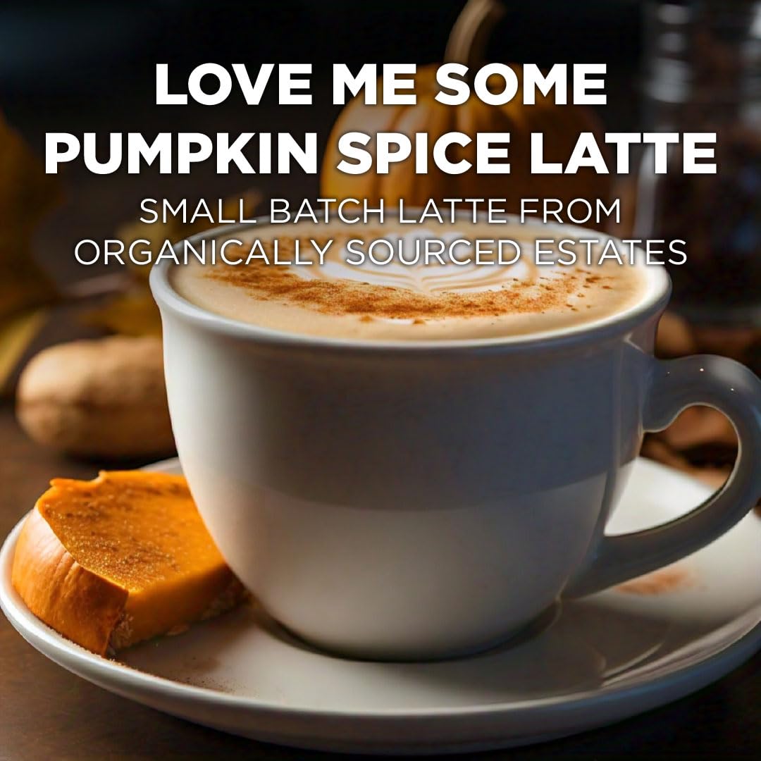 Maud’s Pumpkin Spice Latte (Love Me Some Pumpkin Spice), 18 ct. Cápsulas de café reciclables con sabor a especias de calabaza de una sola porción