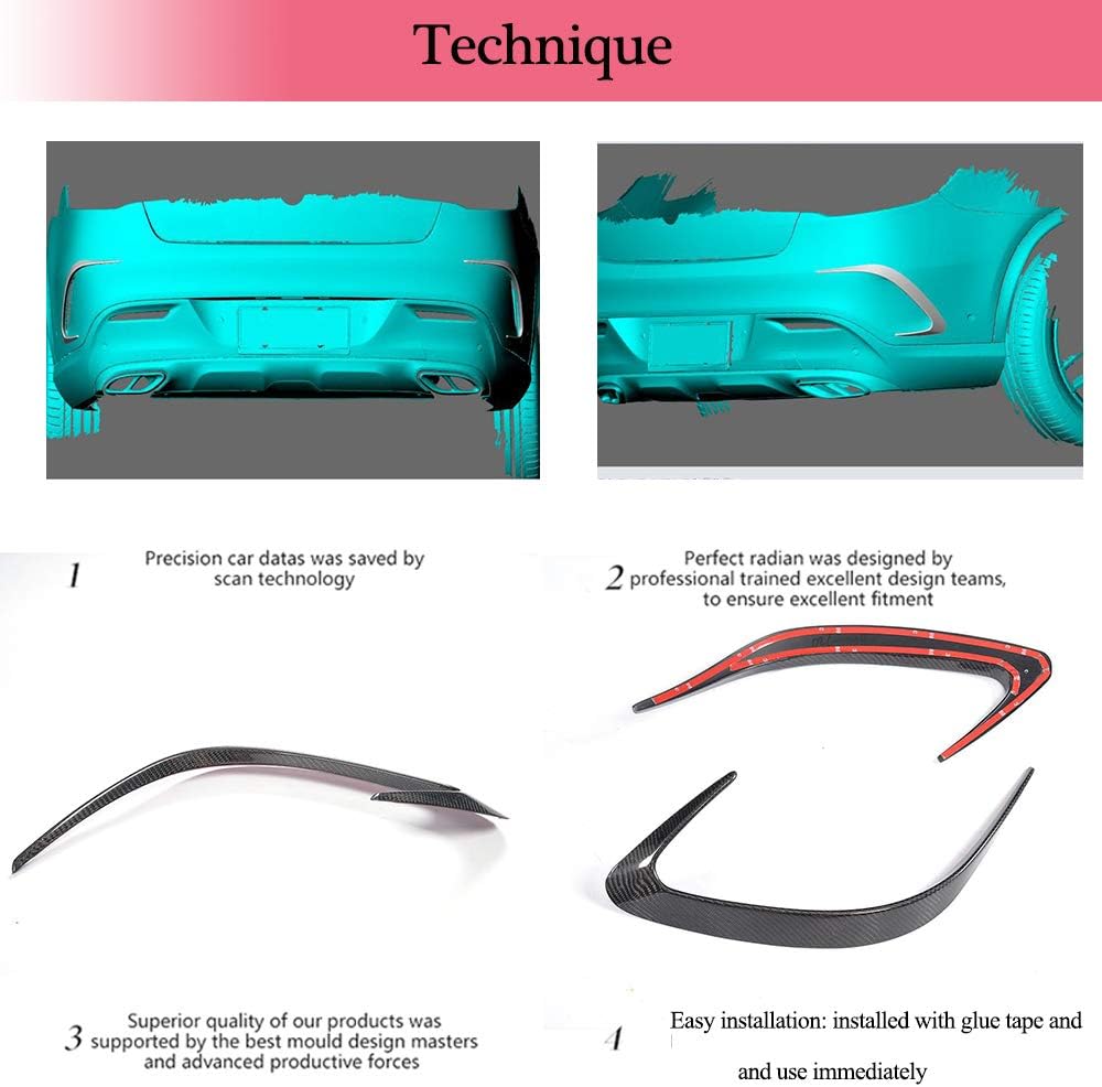 MCARCAR KIT Ventilación de parachoques trasero compatible con Mercedes Benz GLE Class C292 Sport Coupe GLE43 GLE63 AMG 2015-2018 personalizado de