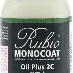 Rubio Monocoat Oil Plus Part A, 0.7 fl oz, blanco 5%, tinte y acabado de madera interior, apto para alimentos, fácil de una capa, aceite de linaza a Rubio Monocoat Oil Plus Part A, 0.7 fl oz, blanco 5%, tinte y acabado de madera interior, apto para alimentos, fácil de una capa, aceite de linaza a