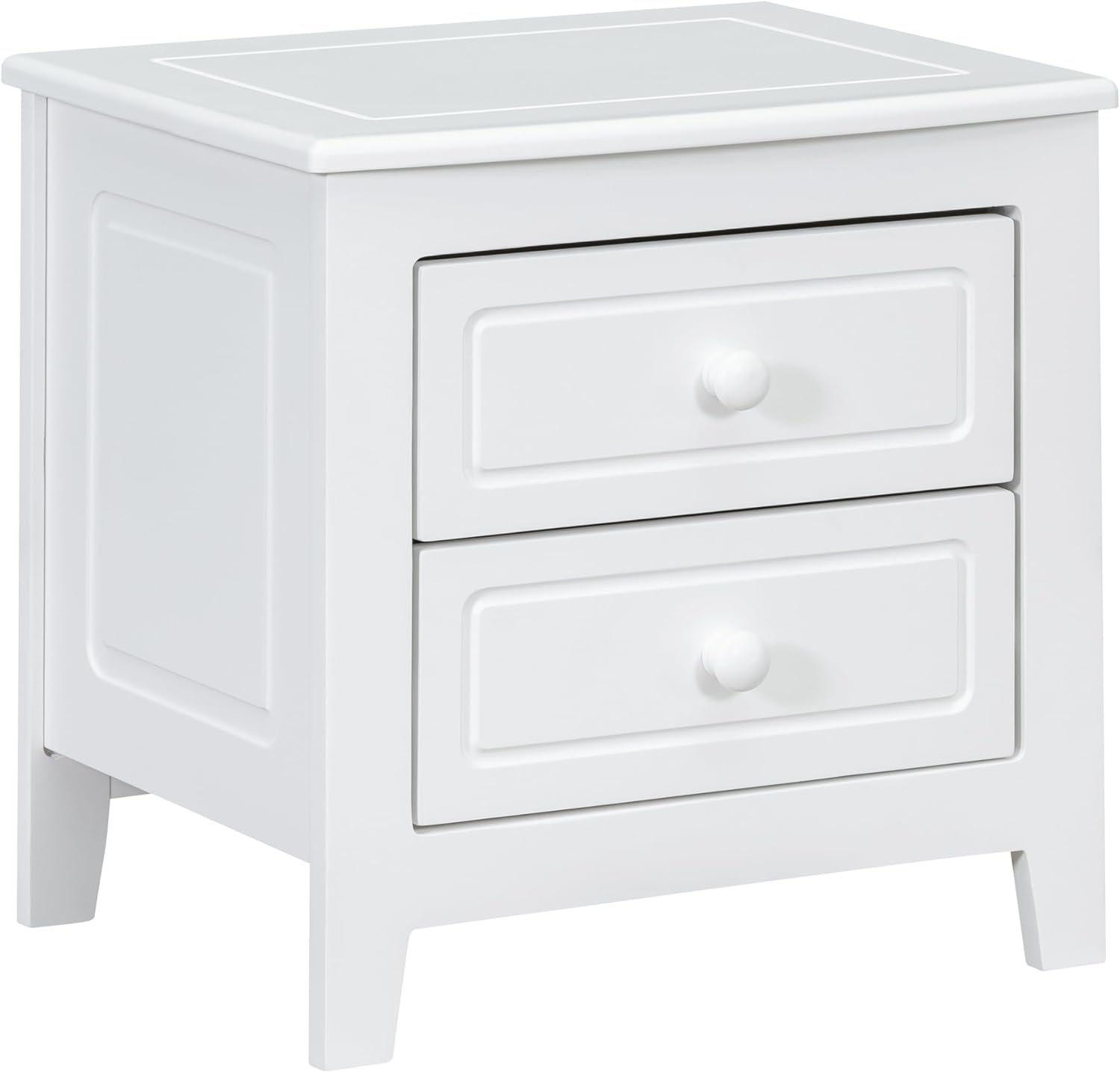 JIJIWANG Mesita de noche moderna con 2 cajones, mesa auxiliar con diseño clásico de madera para dormitorio, sala de estar, sofá, entrada, pasillo,