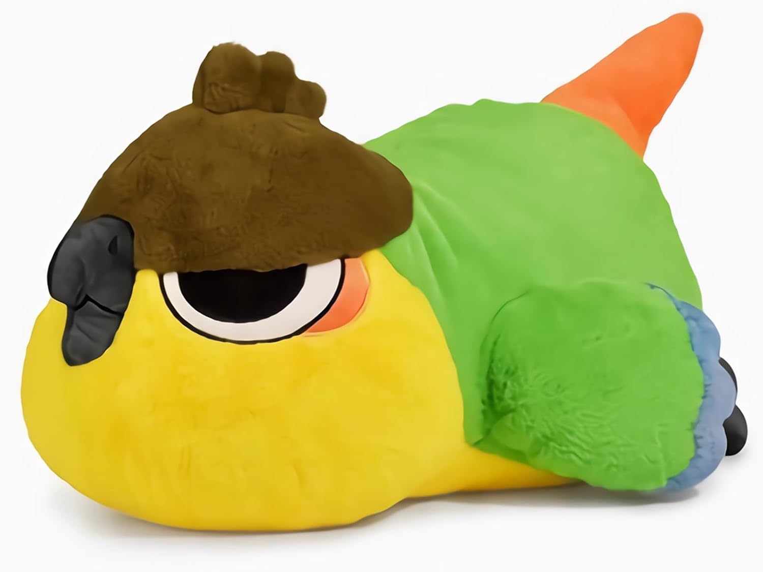 Juguetes de peluche amarillo con pájaro verde, almohada de peluche súper suave, lindo peluche de pájaro de Navidad, regalos de cumpleaños para niños