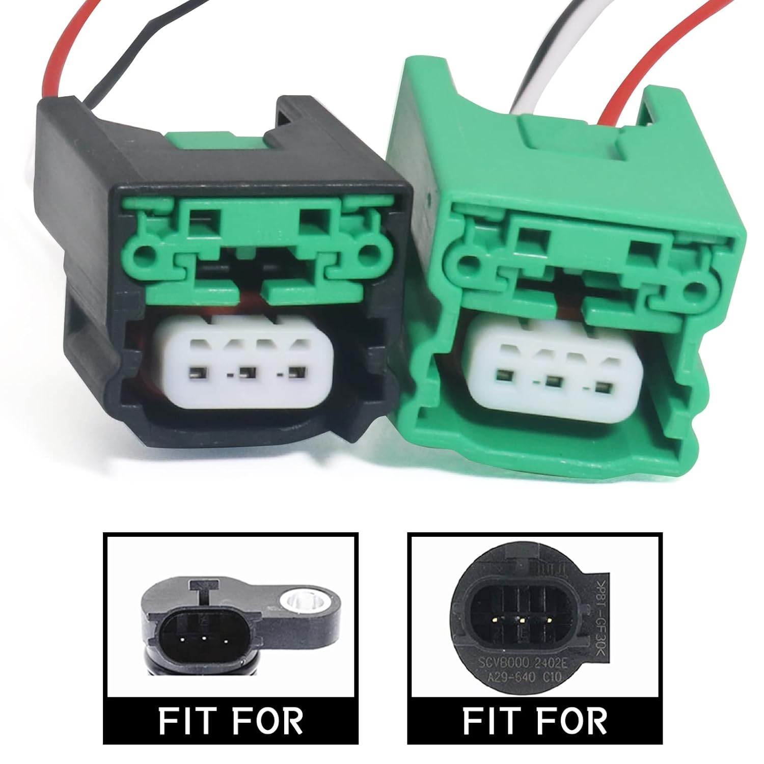 Reemplazo de enchufe de arnés de conector de 2 piezas, compatible con sensor de cigüeñal de posición del árbol de levas Nissan Infiniti, Vanshly