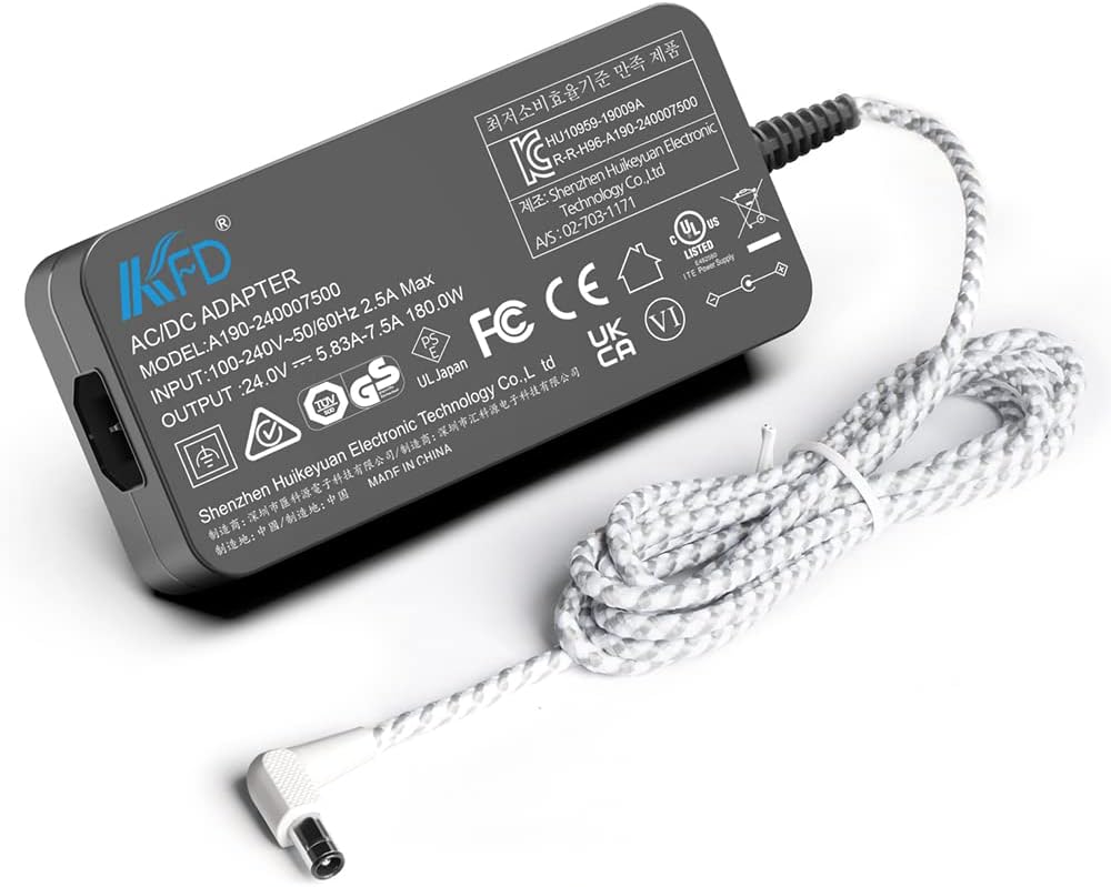 KFD Adaptador de cargador de 24V 7.5A para Samsung Monitor TV A14024_TPN BN44-01024A A14024-TPN BN4401024A A14024TPN 24.0V 5.83A 24VDC 140W 180W