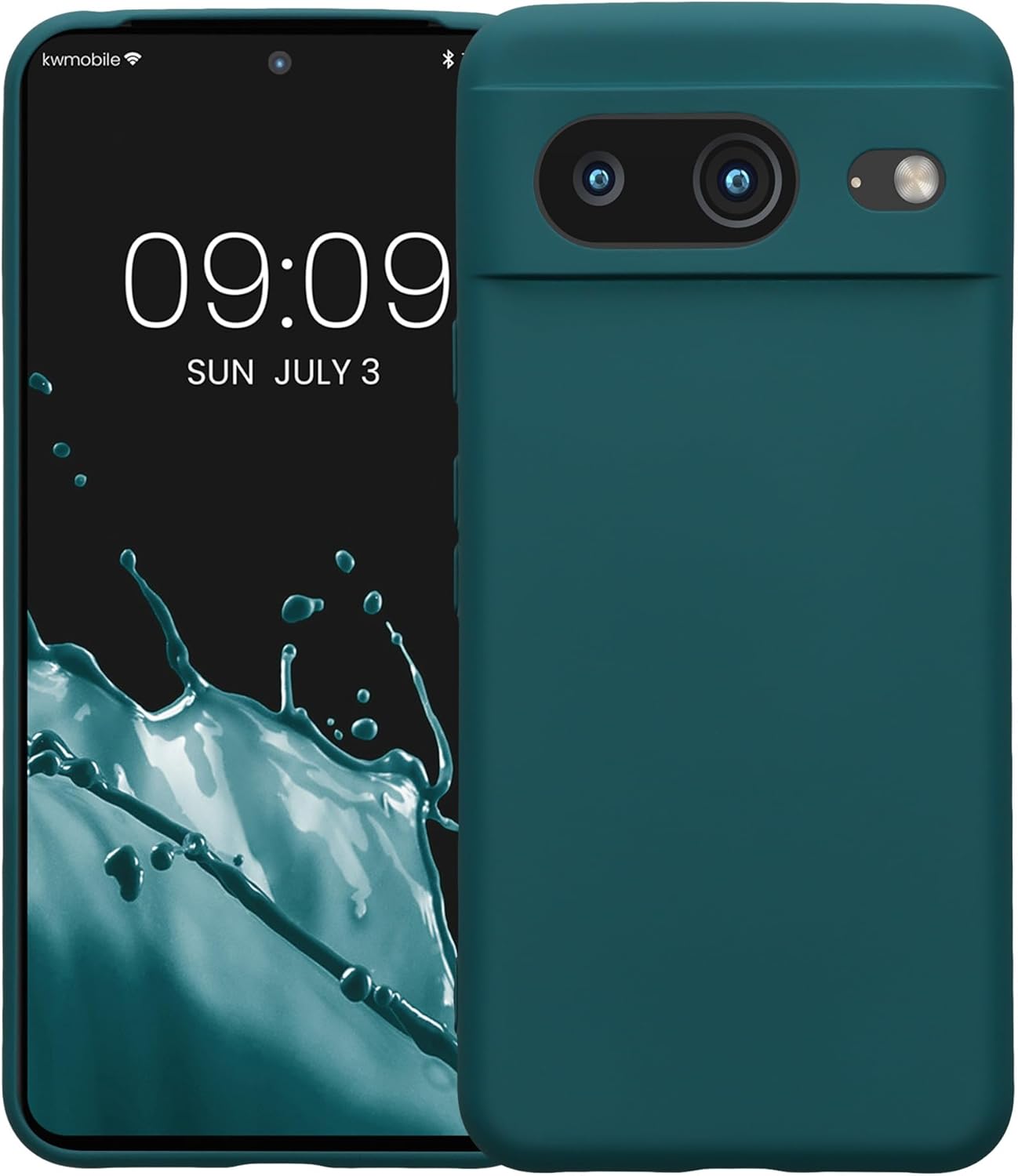 kwmobile Funda compatible con Google Pixel 8 – Funda protectora delgada de TPU con acabado mate suave – Verde azulado mate