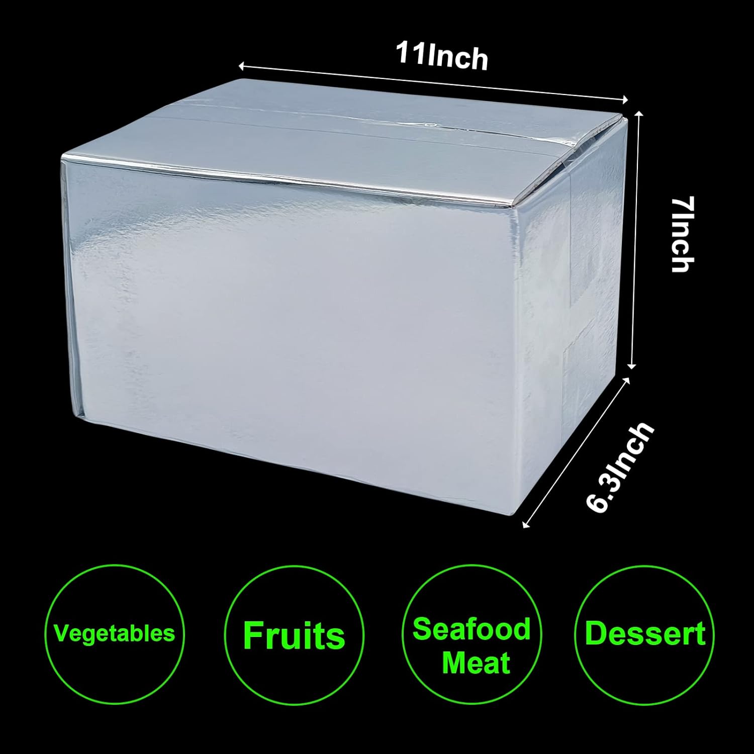 10 cajas de envío frías, caja aislada de aluminio, caja de envío reutilizable con doble aislamiento, cajas de envío frías a prueba de fugas, pequeña