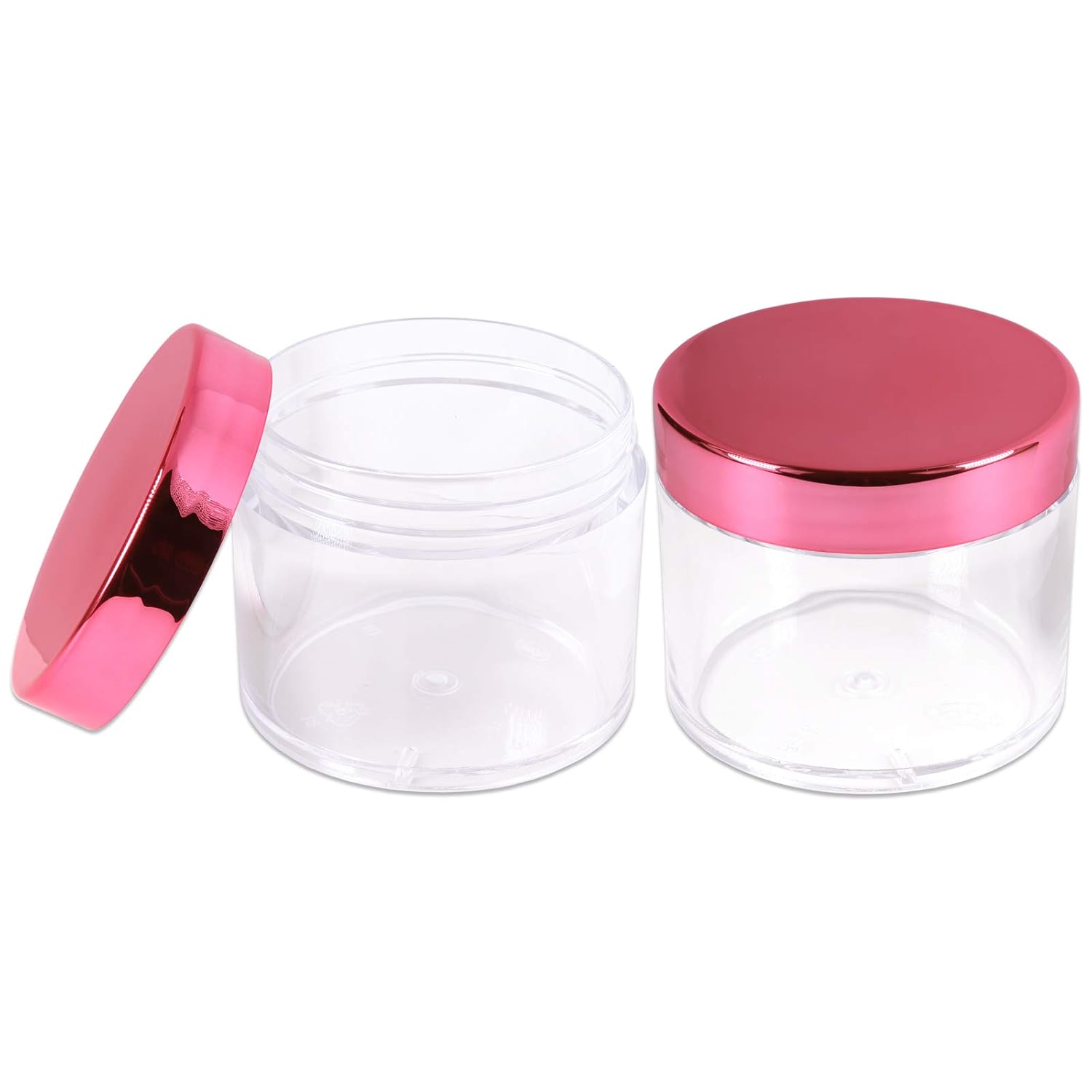 Beauticom – Contenedor de primera calidad, redondo, transparente, a prueba de fugas (2 onzas). Recipientes plásticos de almacenamiento para viajes,