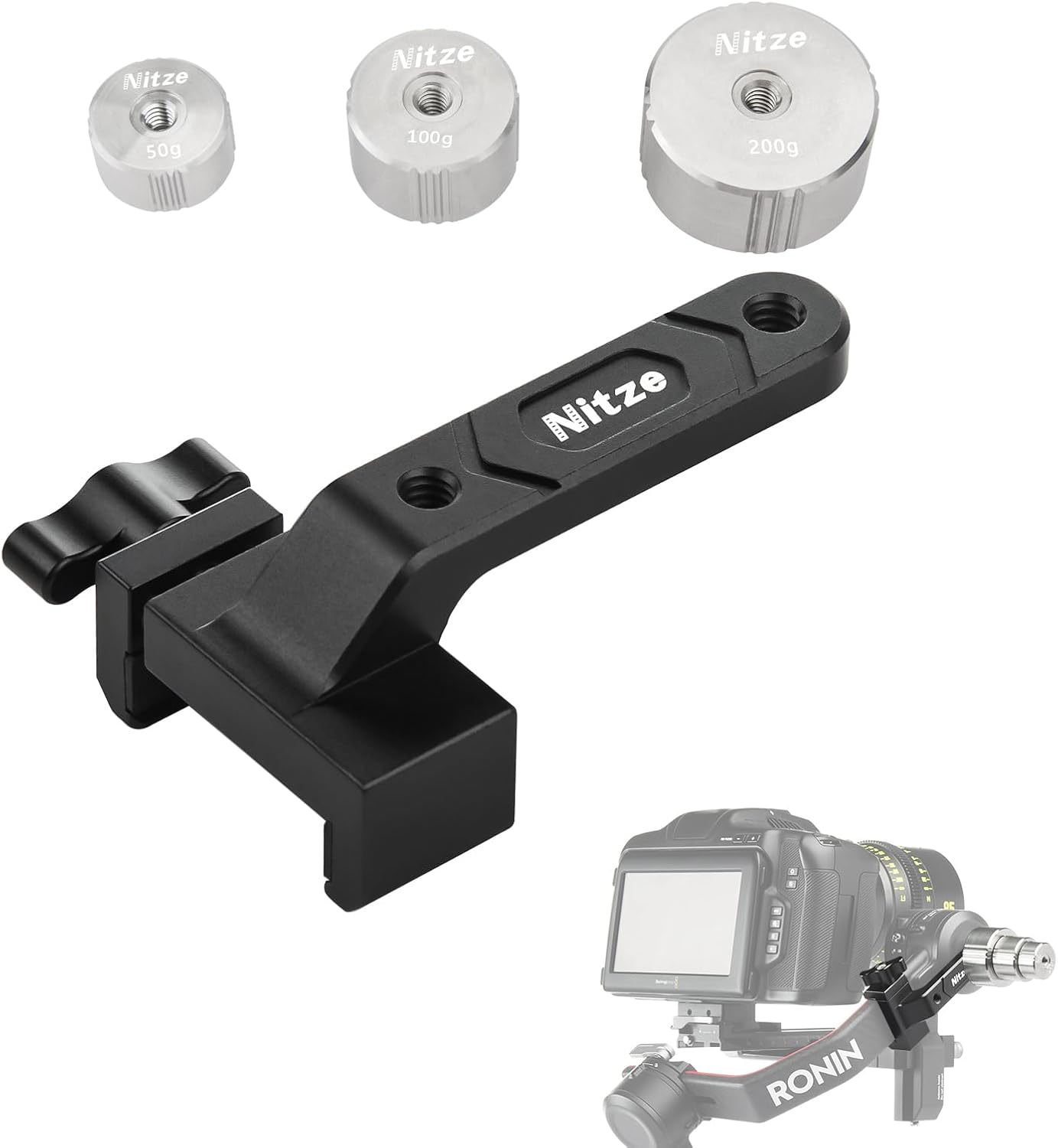 Nitze T-DR01B – Kit de contrapeso con abrazadera de montaje, contrapeso de 1.76 oz, contrapeso de 3.53 oz y contrapeso de 7.05 oz para