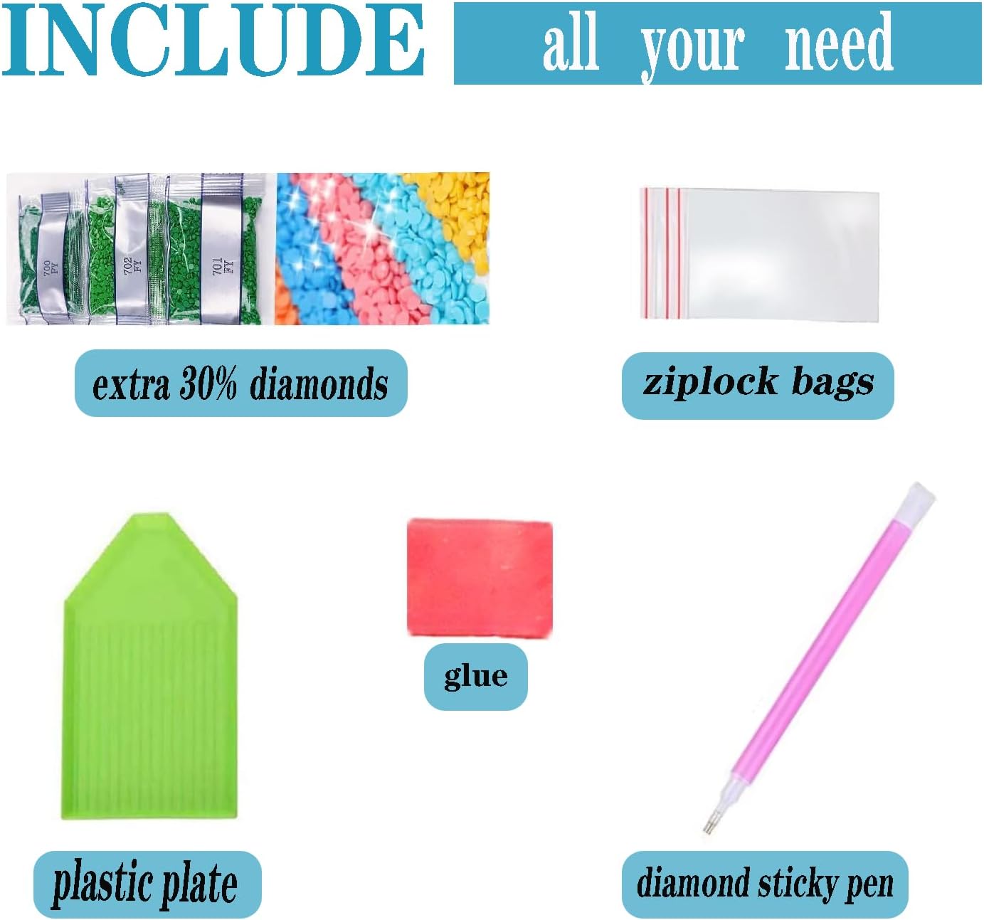 Kits de arte de diamantes de Navidad para adultos principiantes, kits de arte de diamantes de gnomos para bricolaje, taladro redondo completo de