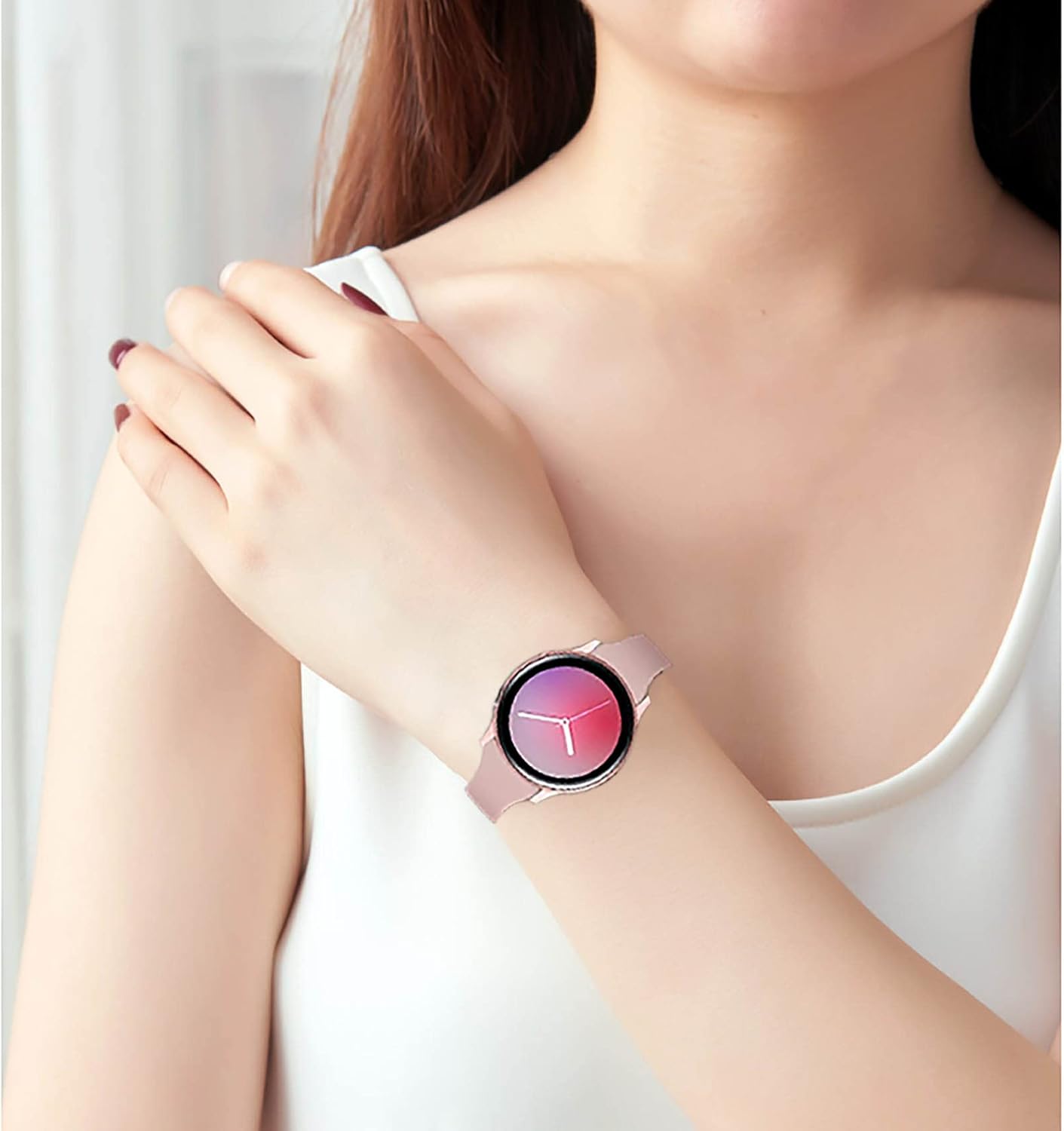 8 Pack Slim Band Compatible with Samsung Galaxy Watch 456 40mm 44mm, Active 2 40mm 44mm, Galaxy Watch 46 Classic, Galaxy Watch 5 Pro, 20mm Soft
