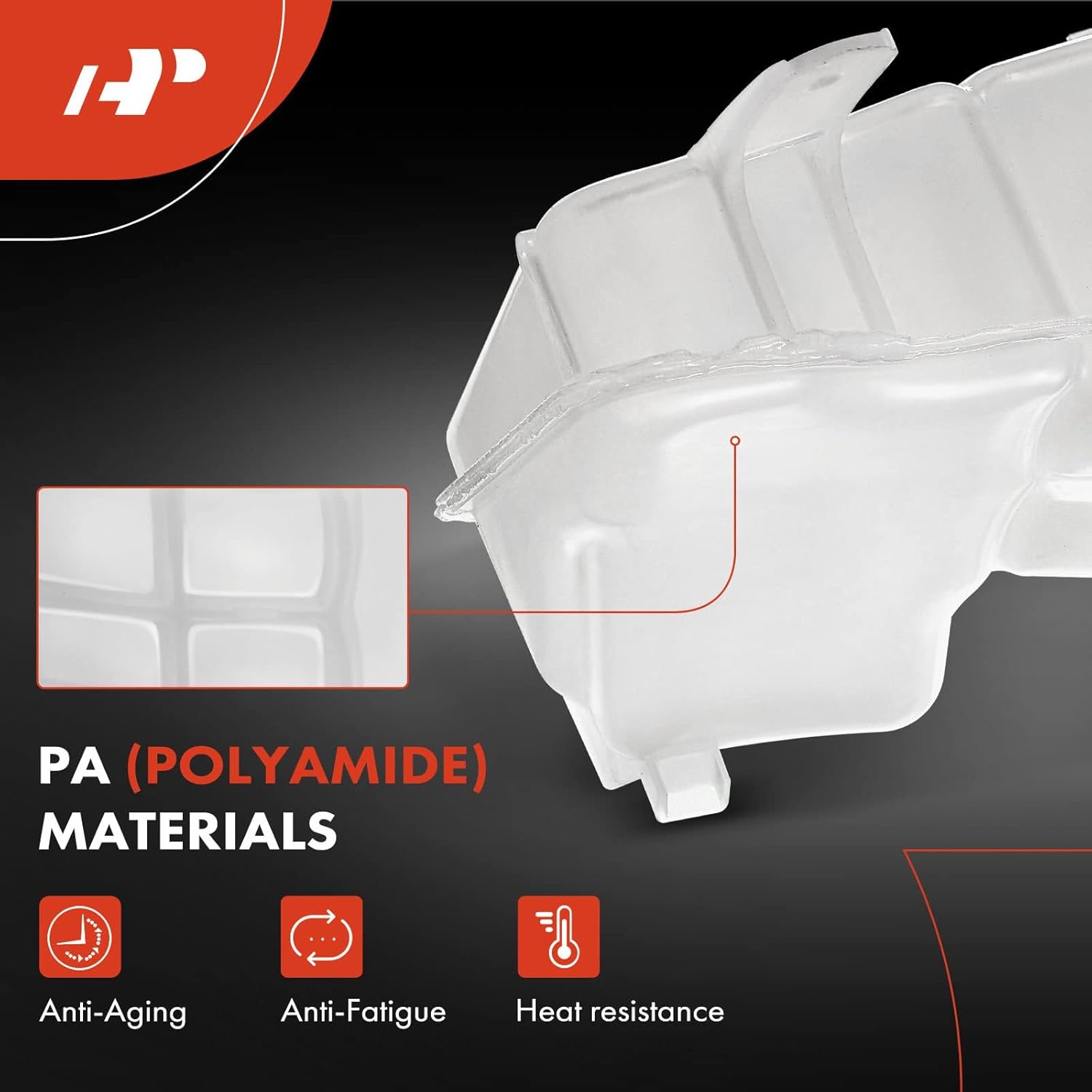 A-Premium Tanque de depósito de desbordamiento de refrigerante del motor compatible con Chrysler, modelos Dodge – 300, Charge, Challenger, Magnum –