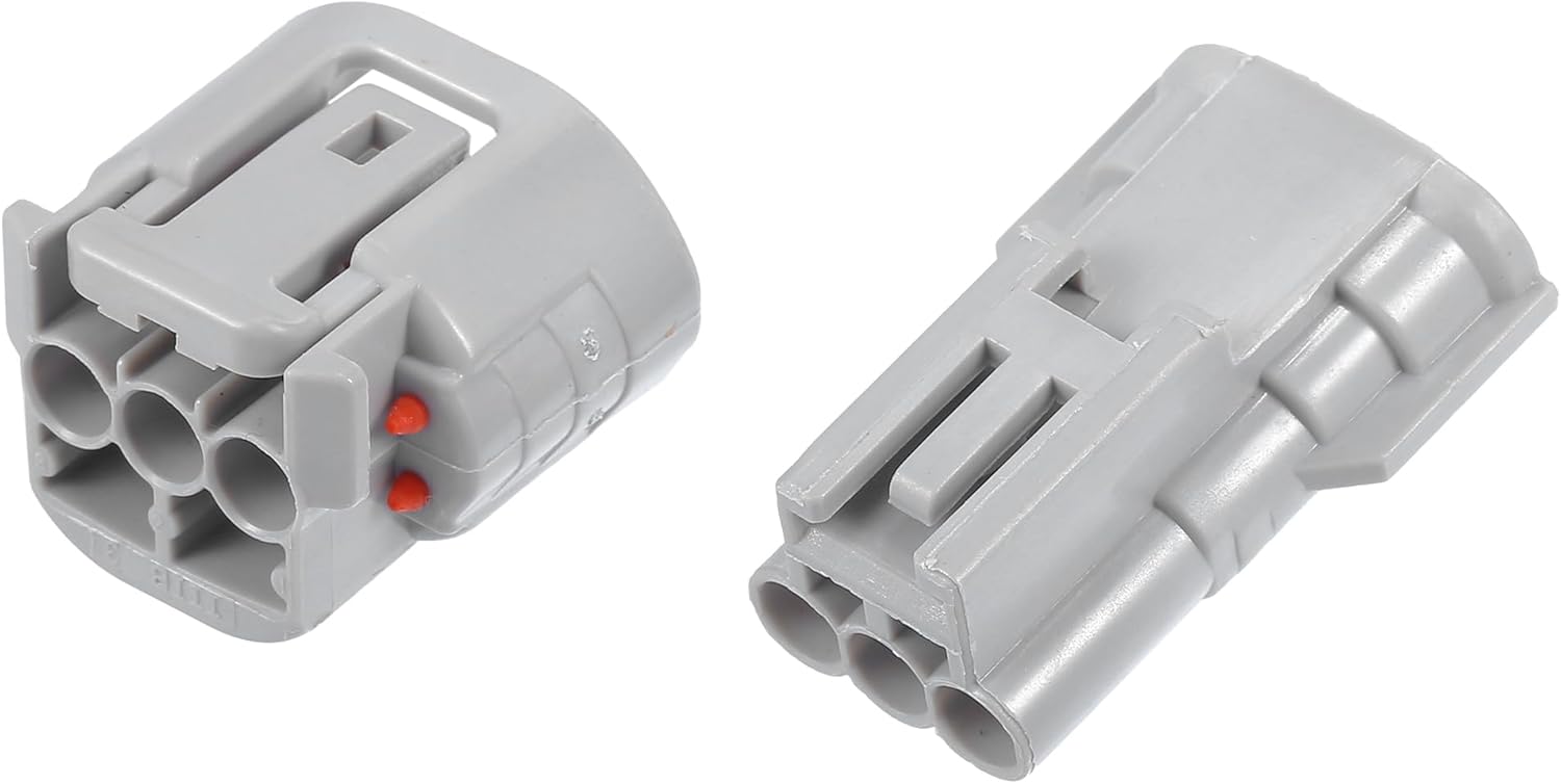 X AUTOHAUX 1 Unidades 3 Pin TS Alternador Conector Adaptador Macho y Hembra Plug Clip Kit Reemplazo Para Toyota