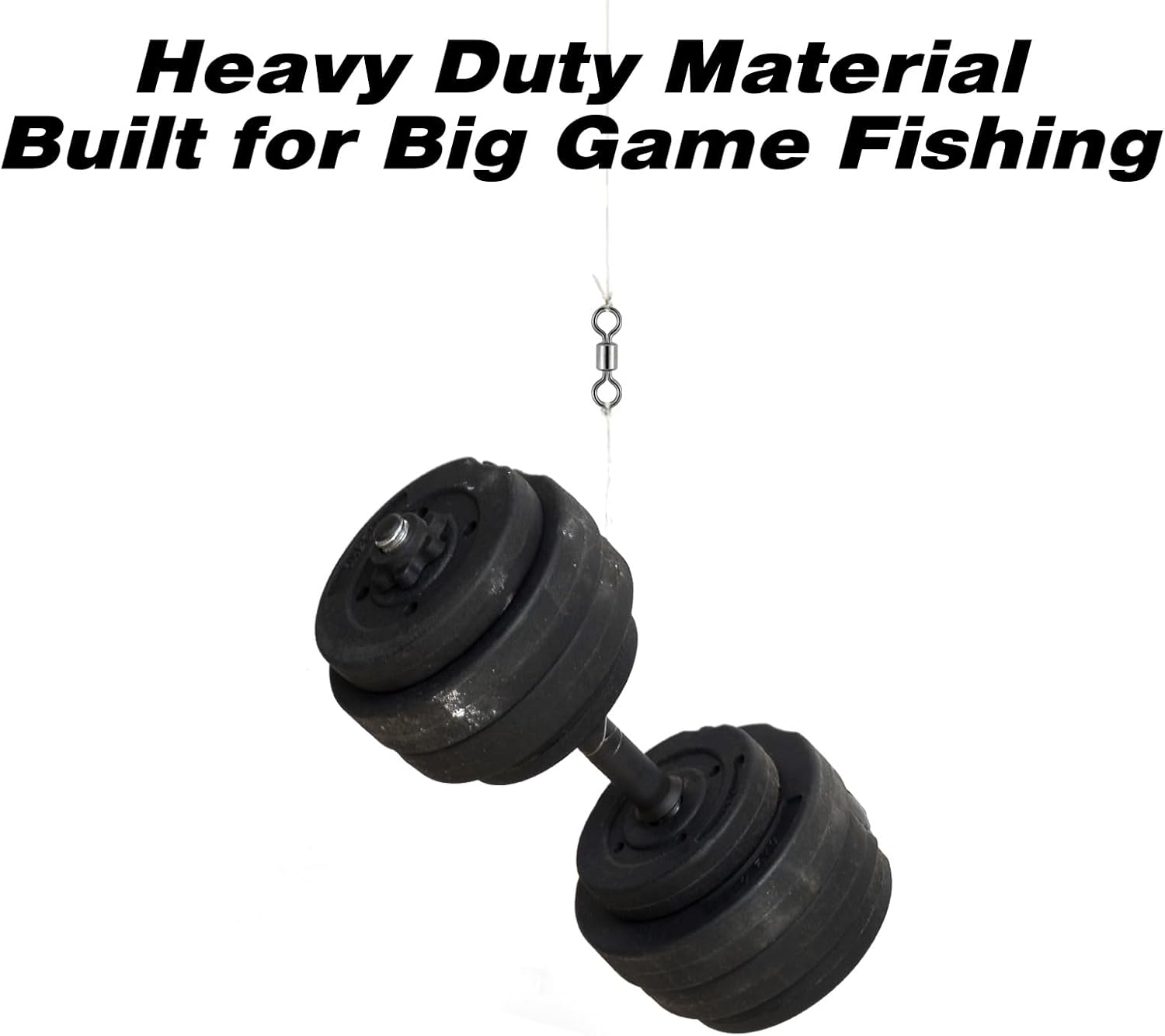 Barril de pesca giratorios, paquete de 40 a 100 aparejos de pesca giratorios de agua salada giratorios rodantes resistentes de terminal inoxidable