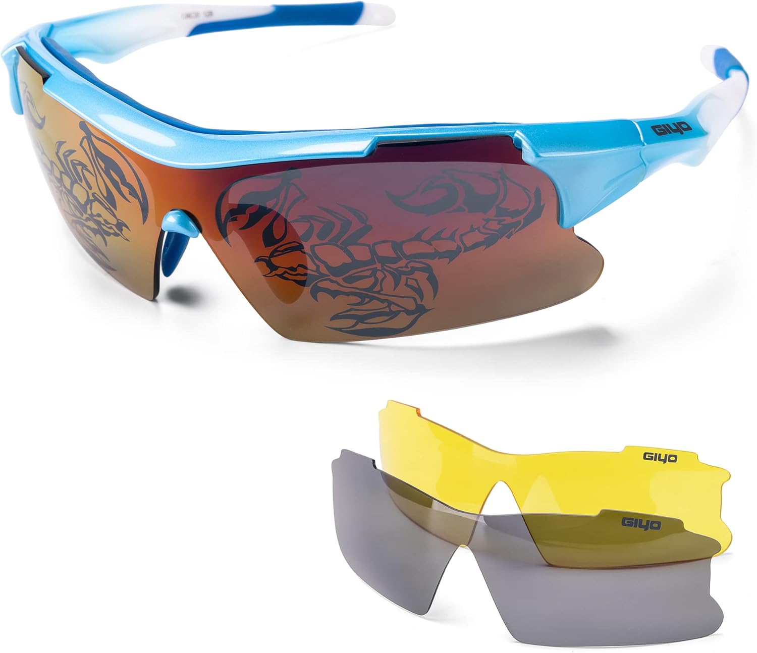 CXWXC Gafas de ciclismo para hombre, lentes de sol polarizadas para mujer con 3 lentes intercambiables – Gafas de sol deportivas con protección UV400