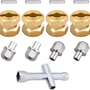 Hobbypark Espaciadores de latón RC de 0.472 in, extensores de cubo hexagonal para ruedas RC Crawler Axial SCX10, adaptador de unidad hexagonal Hobbypark Espaciadores de latón RC de 0.472 in, extensores de cubo hexagonal para ruedas RC Crawler Axial SCX10, adaptador de unidad hexagonal