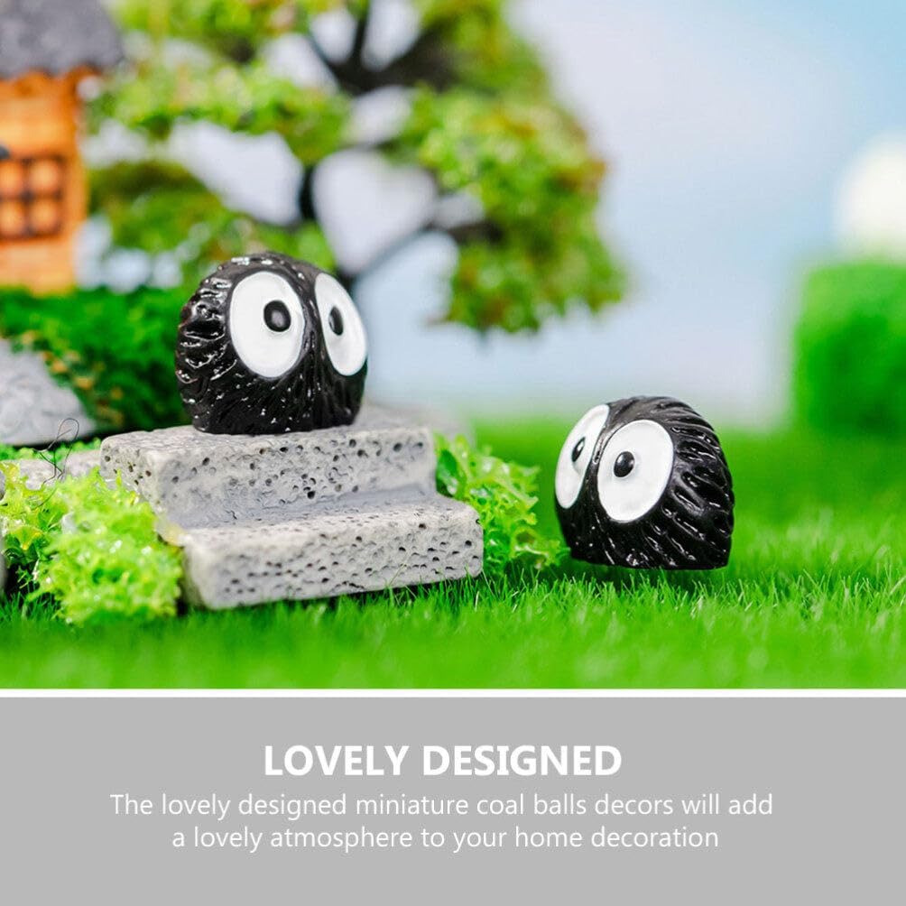 ABOOFAN 20 piezas de mini elfos de hadas accesorios de jardín de resina pequeñas estatuas de elfo negro pecera arena decoración de mesa de briquetas