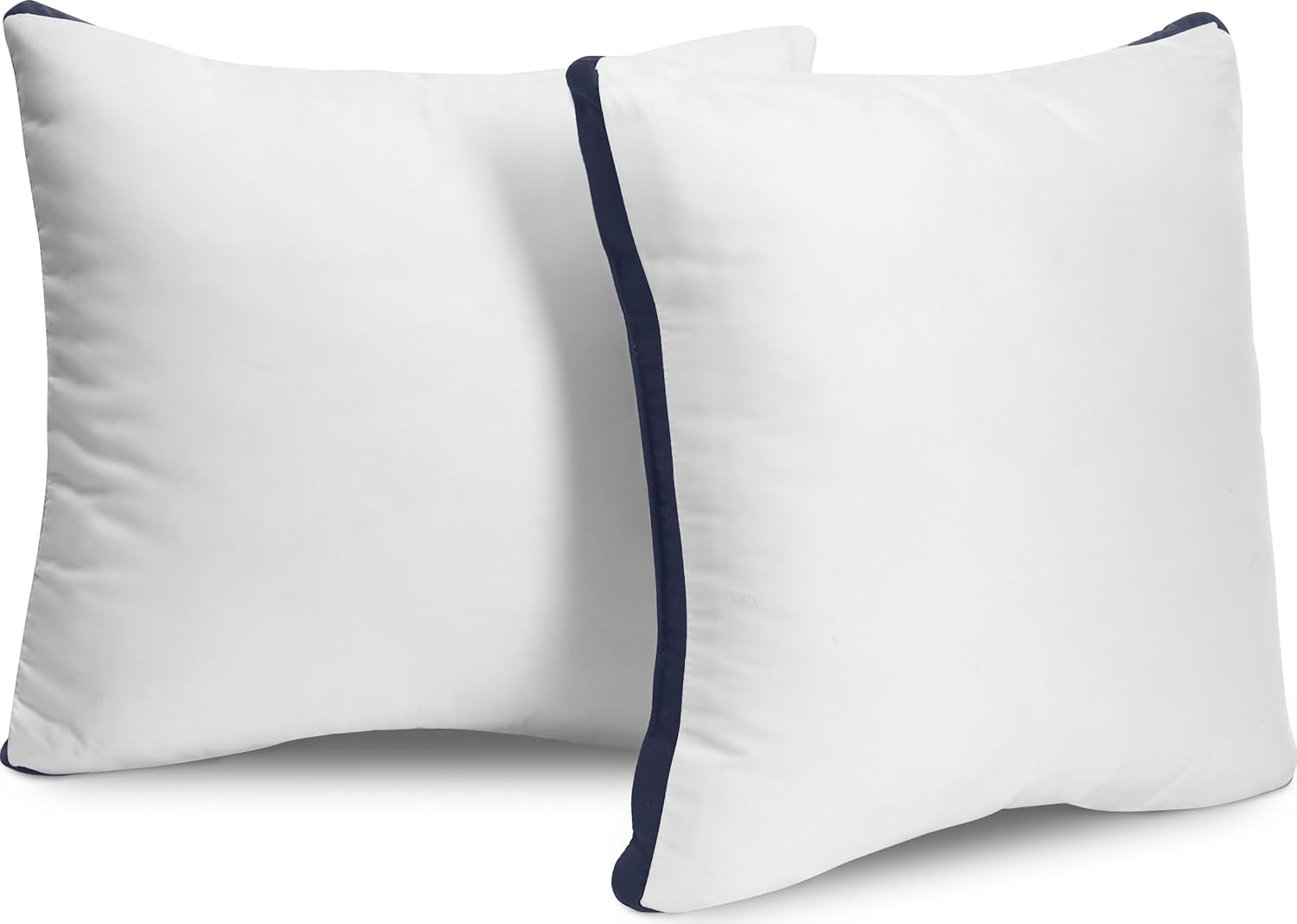 Utopia Bedding Juego de 2 almohadas decorativas con refuerzo, 18 x 18 pulgadas (blanco), para cama y sofá, relleno para sofá