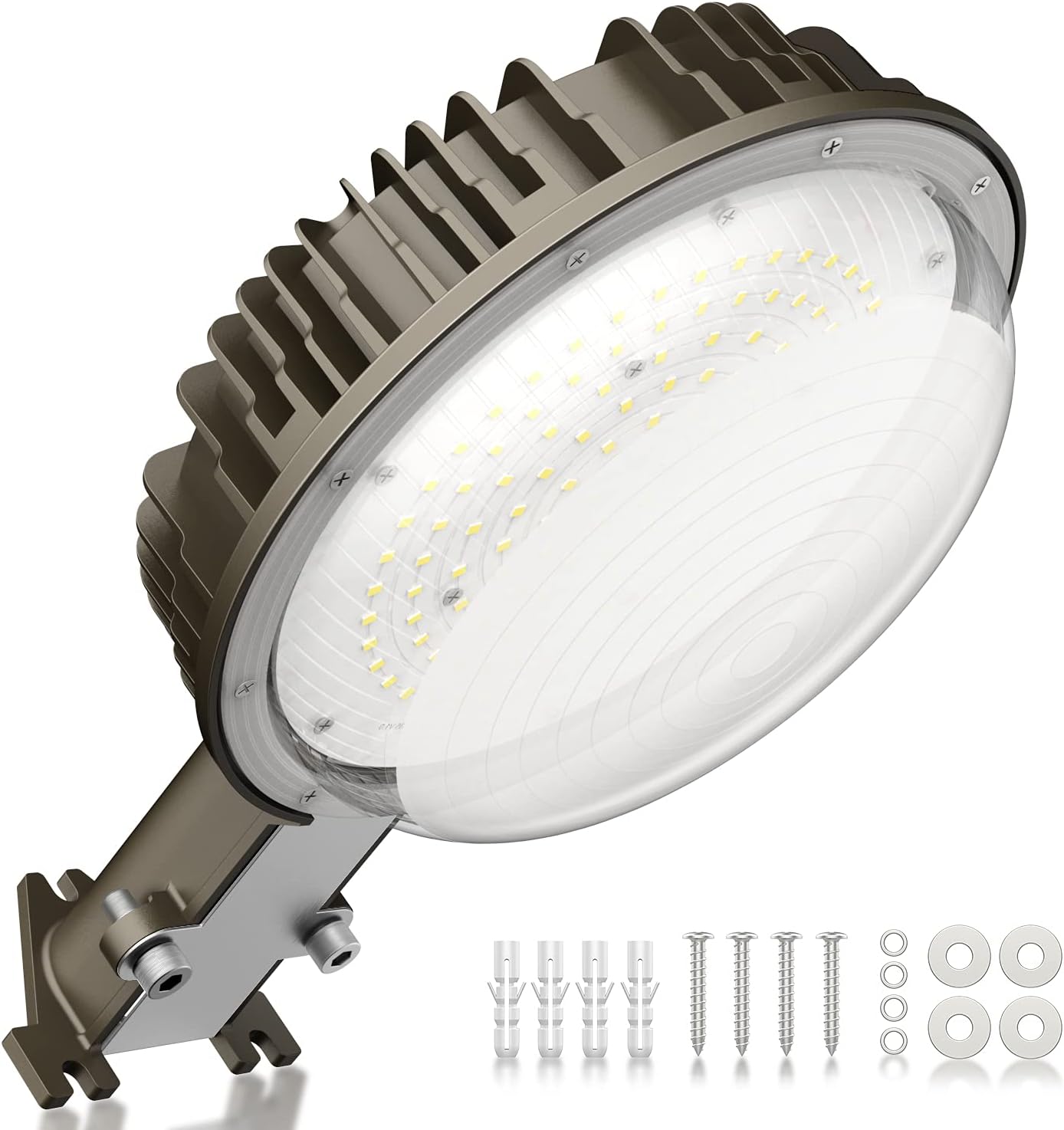 KUKUPPO Luz LED de granero con certificación ETL, 100 W, luz de atardecer a amanecer, 5000 K, luz diurna, 12000 lúmenes, IP65, luces de patio