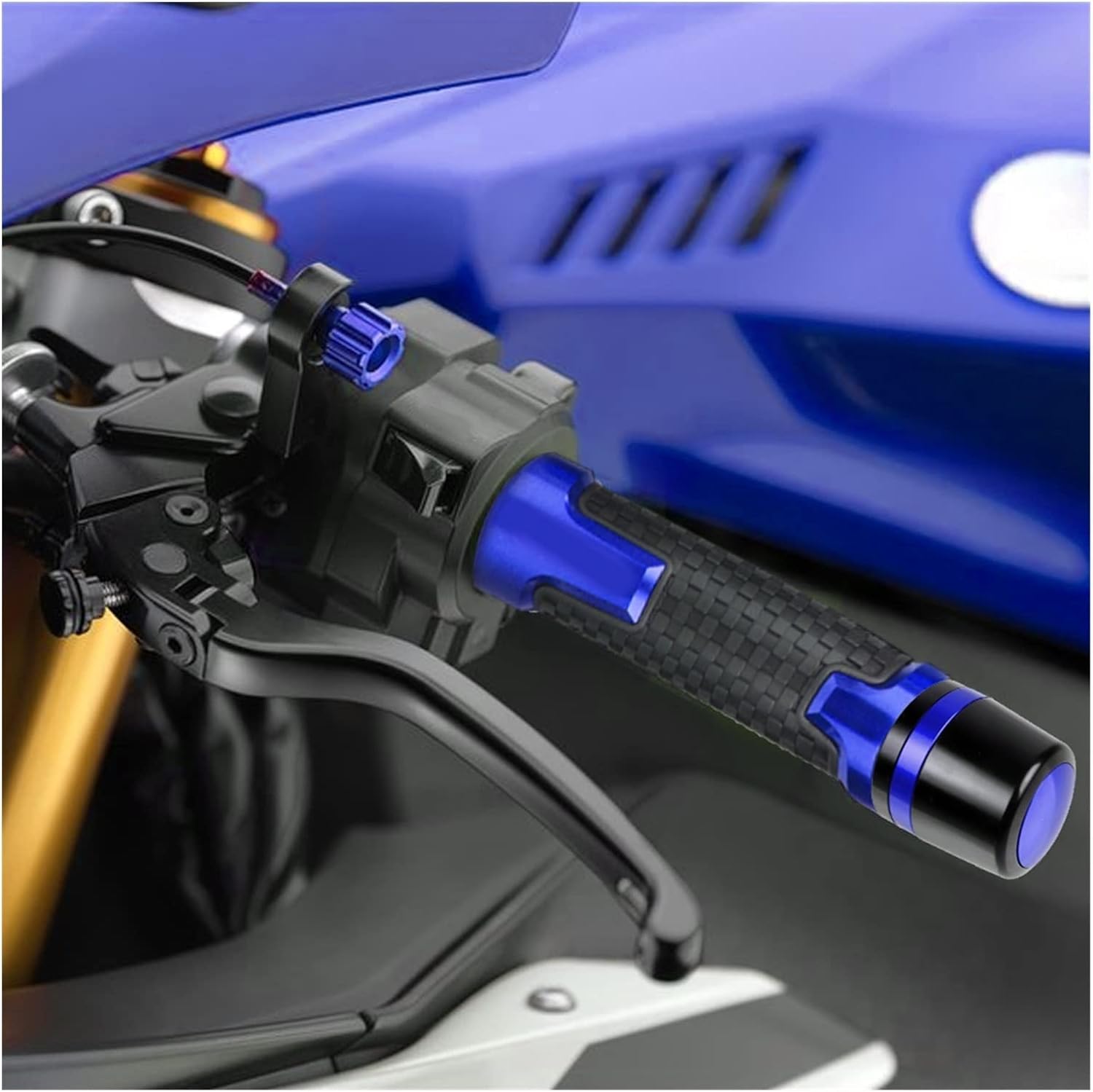 Extremos de manillar de motocicleta para Yamaha XTZ125 XTZ 125 XTZ-125 2005 2006 2007 2008 2009 2010 – Pesas de extremo de agarre de manillar de