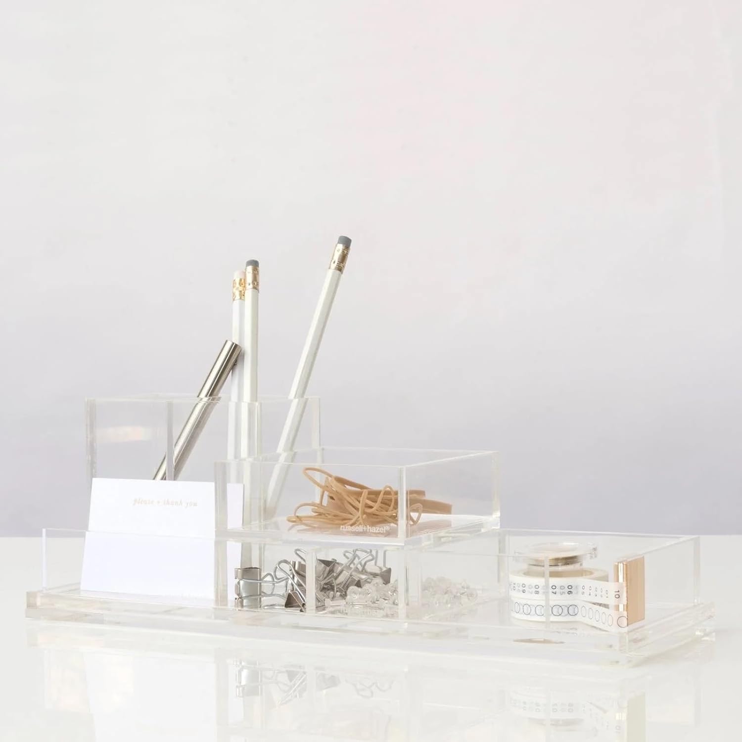 Russell+Hazel – Bandeja de accesorios estrecha de bloque acrílico