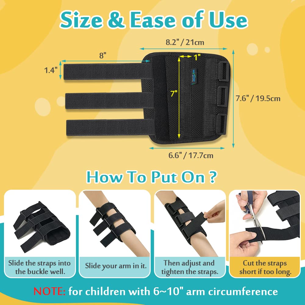 Férula pediátrica para coderas para niños, inmovilizador de brazo para niños, síndrome del túnel cubital, atrapamiento del nervio cubital para niños