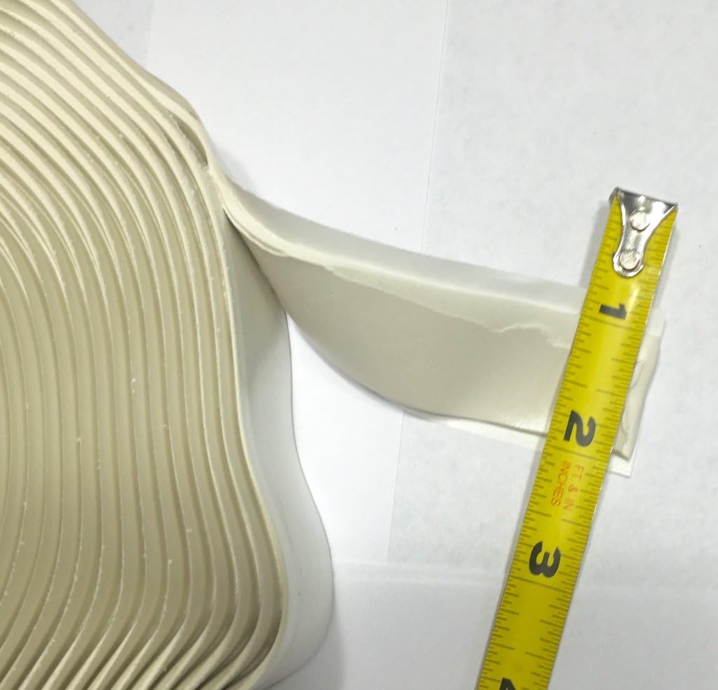 Cinta de butilo blanca de 18 pulgadas x 1 pulgada x 30 pies para casa rodantecasa móvil (rollo individual)1