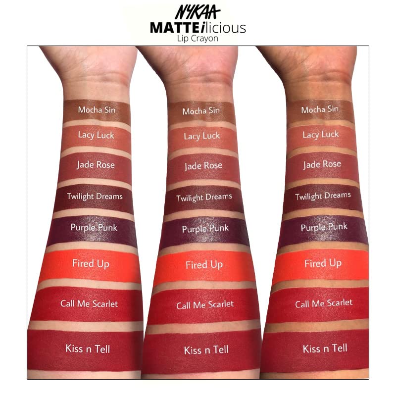 Cosmetics Matte-ilicious Lip Crayon  Aplicación de un solo golpe se desliza sin esfuerzo  Fórmula libre de crueldad animal y de alto pigmento  Sin