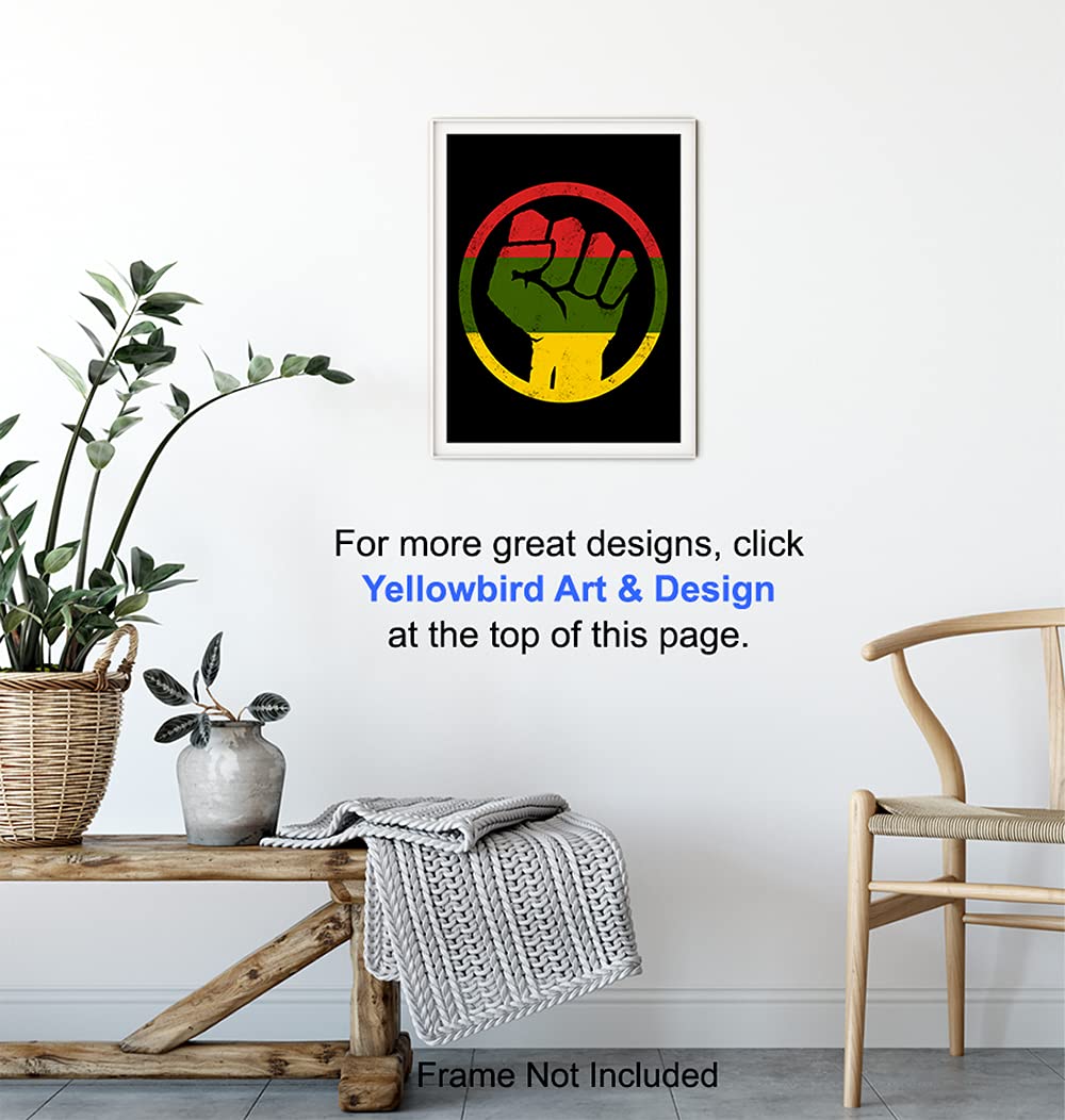 Black Art – African American Wall Art – Black Power – Black Lives Matter Sign – Afro American Flag – Civil Rights Room Decor, Home Decorations –