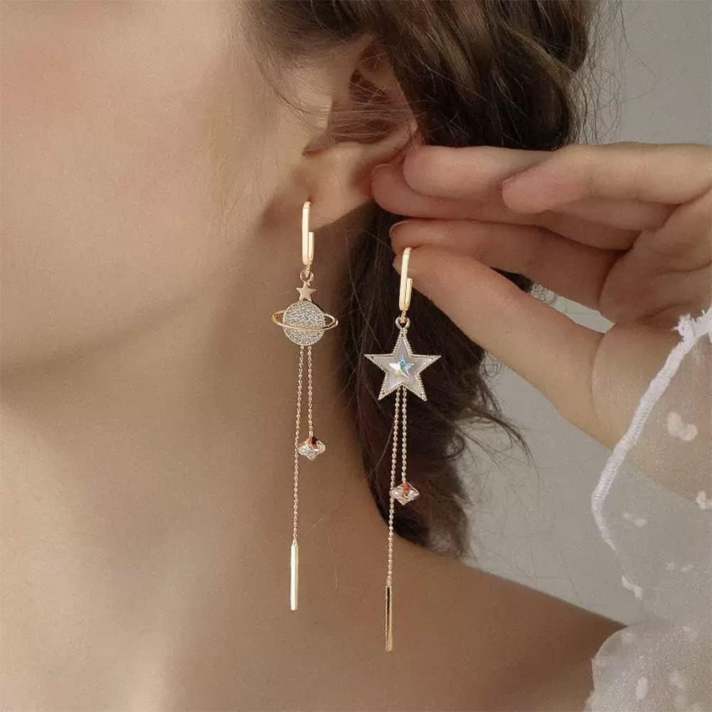 BENECREAT 12 piezas de aretes chapados en oro de 18 quilates, aretes ovalados de latón con bucles verticales y 30 tuercas de plástico para la