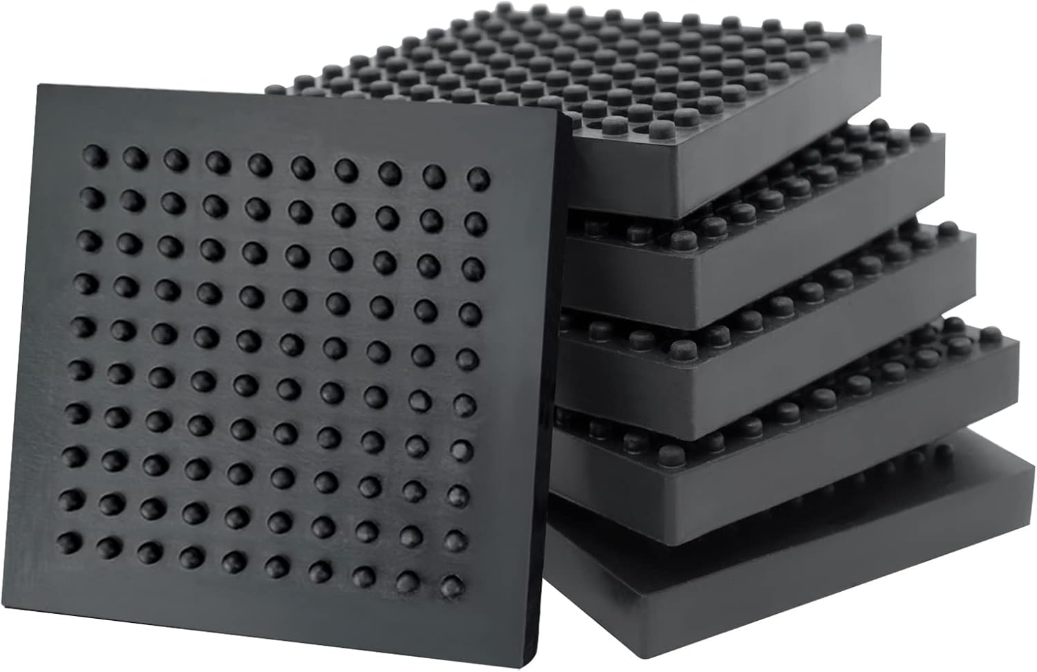 BXI Alfombrilla para equipo de ejercicio, 6 x 6 x 0.8 pulgadas, 6 unidades, antideslizante, reducción de ruido, anti vibración, caminadora