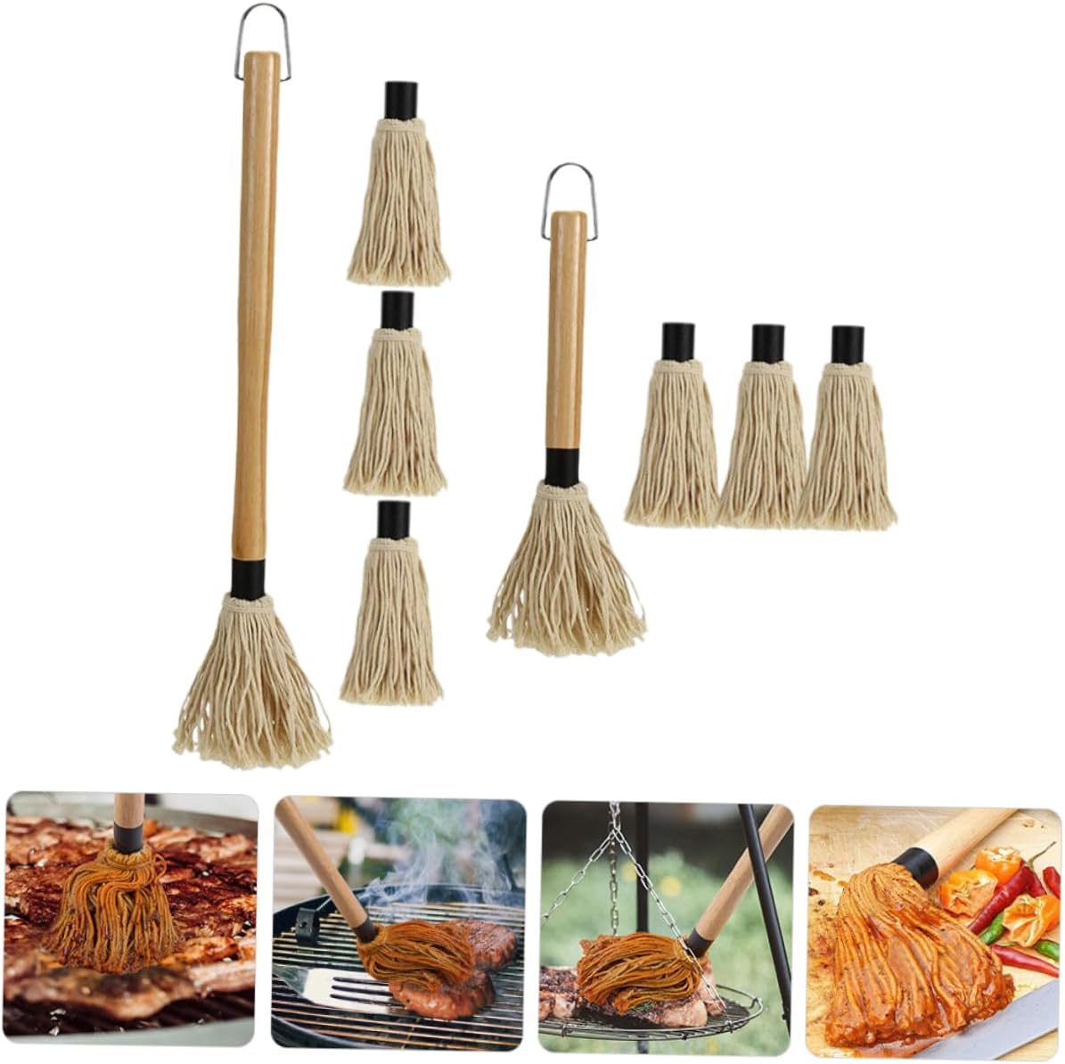 1 juego de accesorios de parrilla accesorio de barbacoa cepillo de cocina cepillo de cocina aceite cepillo para hornear salsa fregonas barbacoa mopa