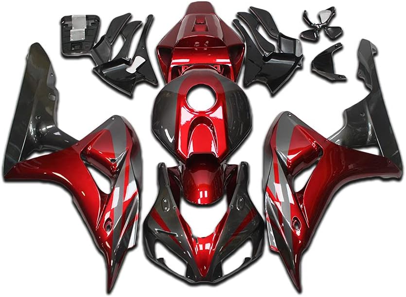 NT Rojo Mate Negro Carenado Ajuste Para Honda 2006 2007 CBR1000RR CBR 1000RR Molde de Inyección ABS Plásticos Aftermarket Carrocería Carrocería 06