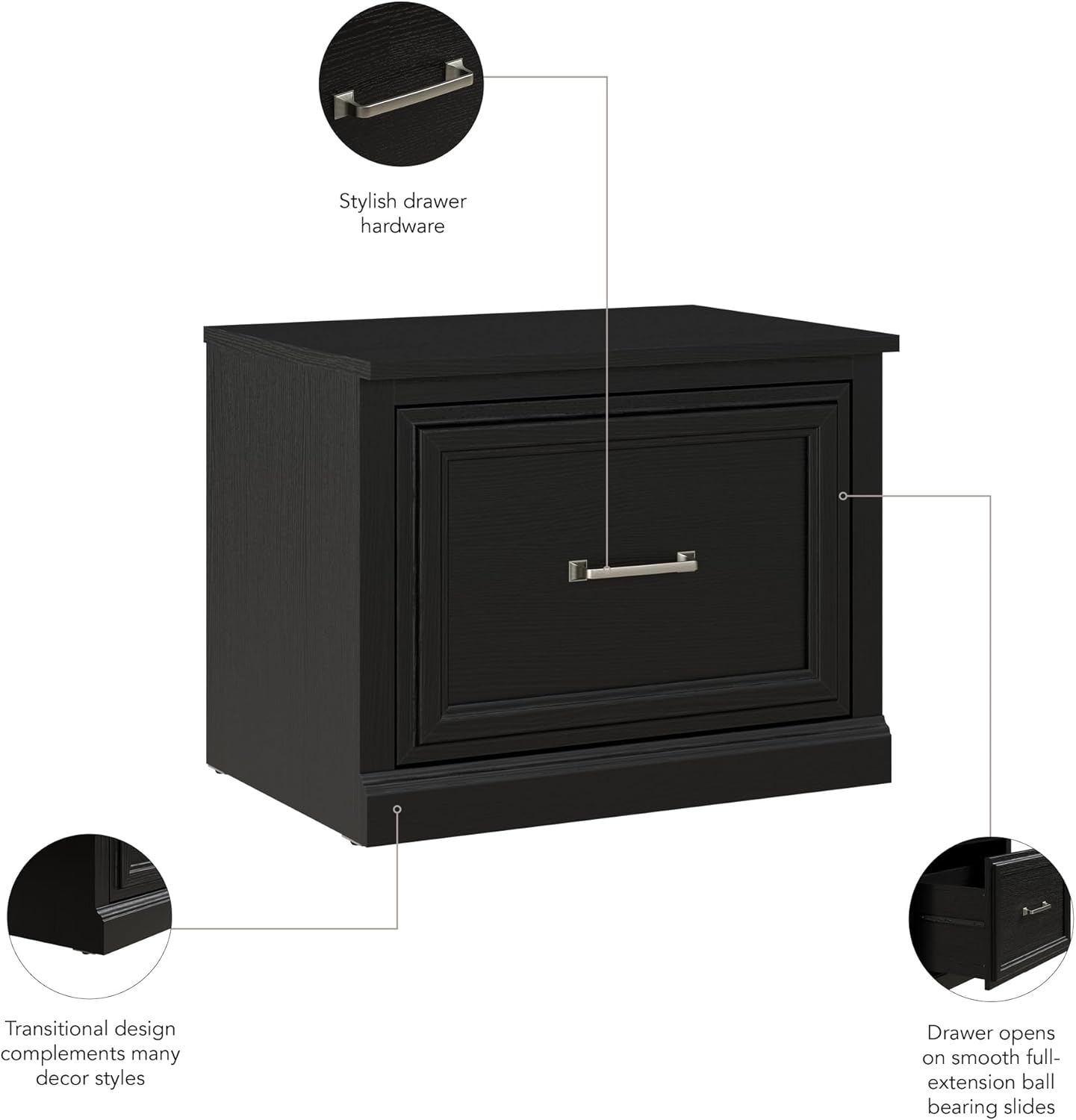 Bush Furniture Woodland – Banco de zapatos pequeño con cajón  Organizador estrecho de calzado para entrada del hogar, vestíbulo y vestíbulo, 24 W,