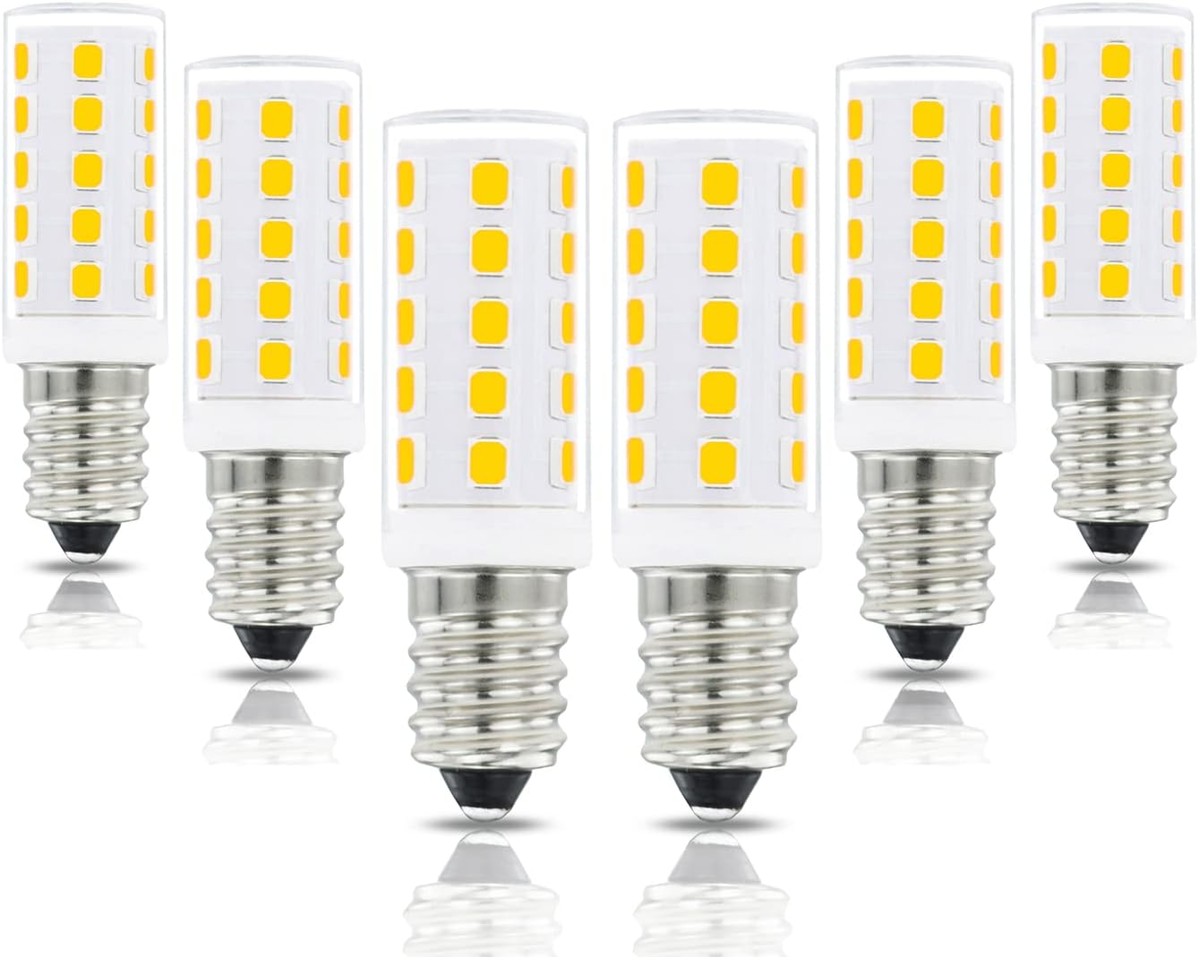 Lamsky Bombillas LED E14 de base europea regulables, equivalente a 40 W AC120V luz diurna blanca 6000 K, bombillas LED E14 de 4 W para candelabros,